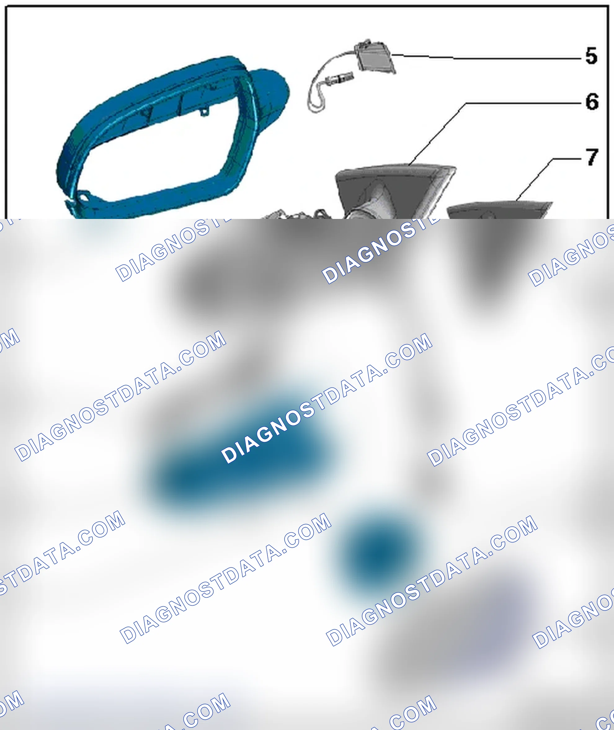 Scheme 3: EXTERIOR REARVIEW MIRROR ASSEMBLY OVERVIEW - VEHICLES FROM JUNE 2009