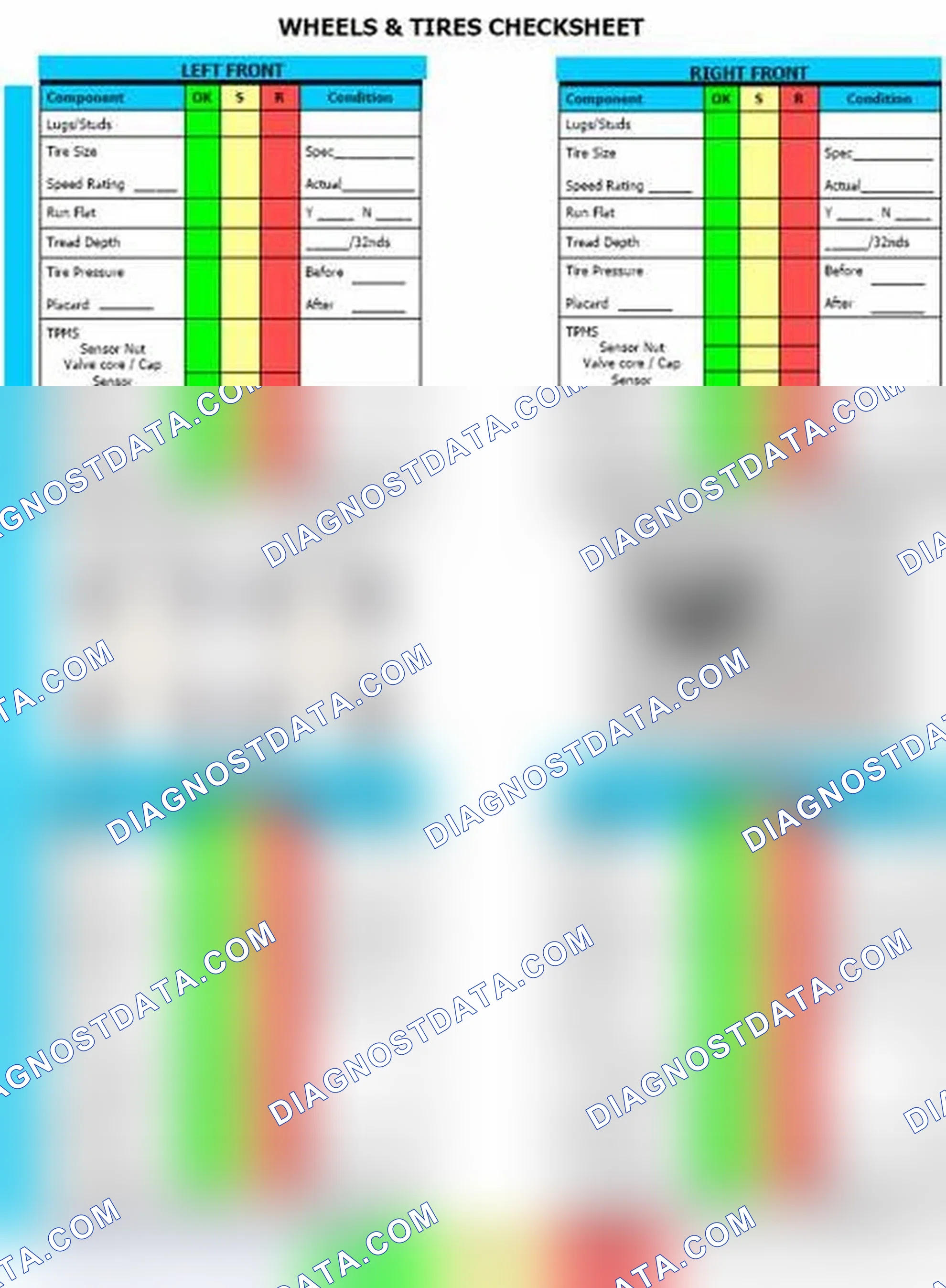 Scheme 35: Wheels & Tires Checksheet (2 Of 2)