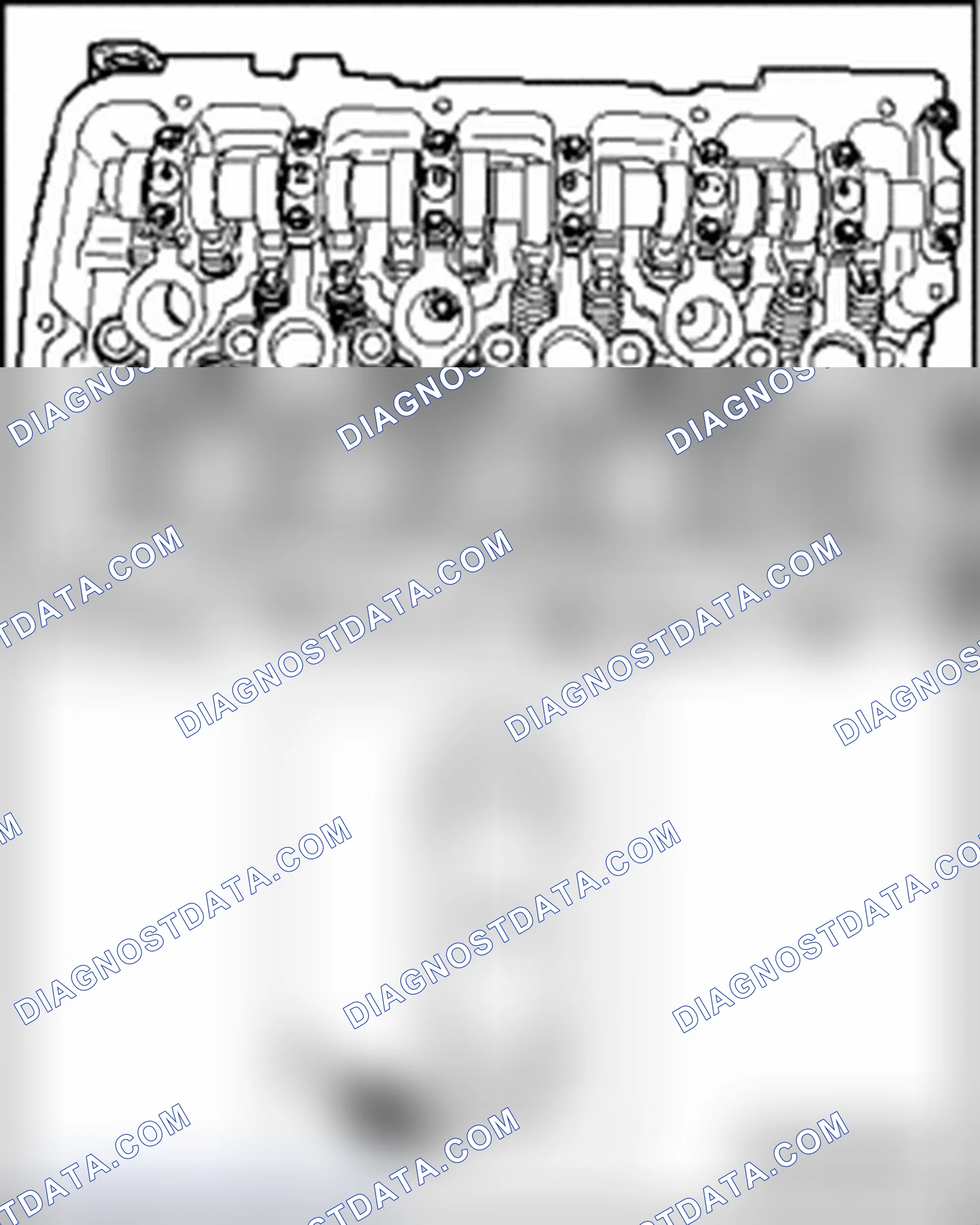 Scheme 264: Installed position of bearing caps for camshafts