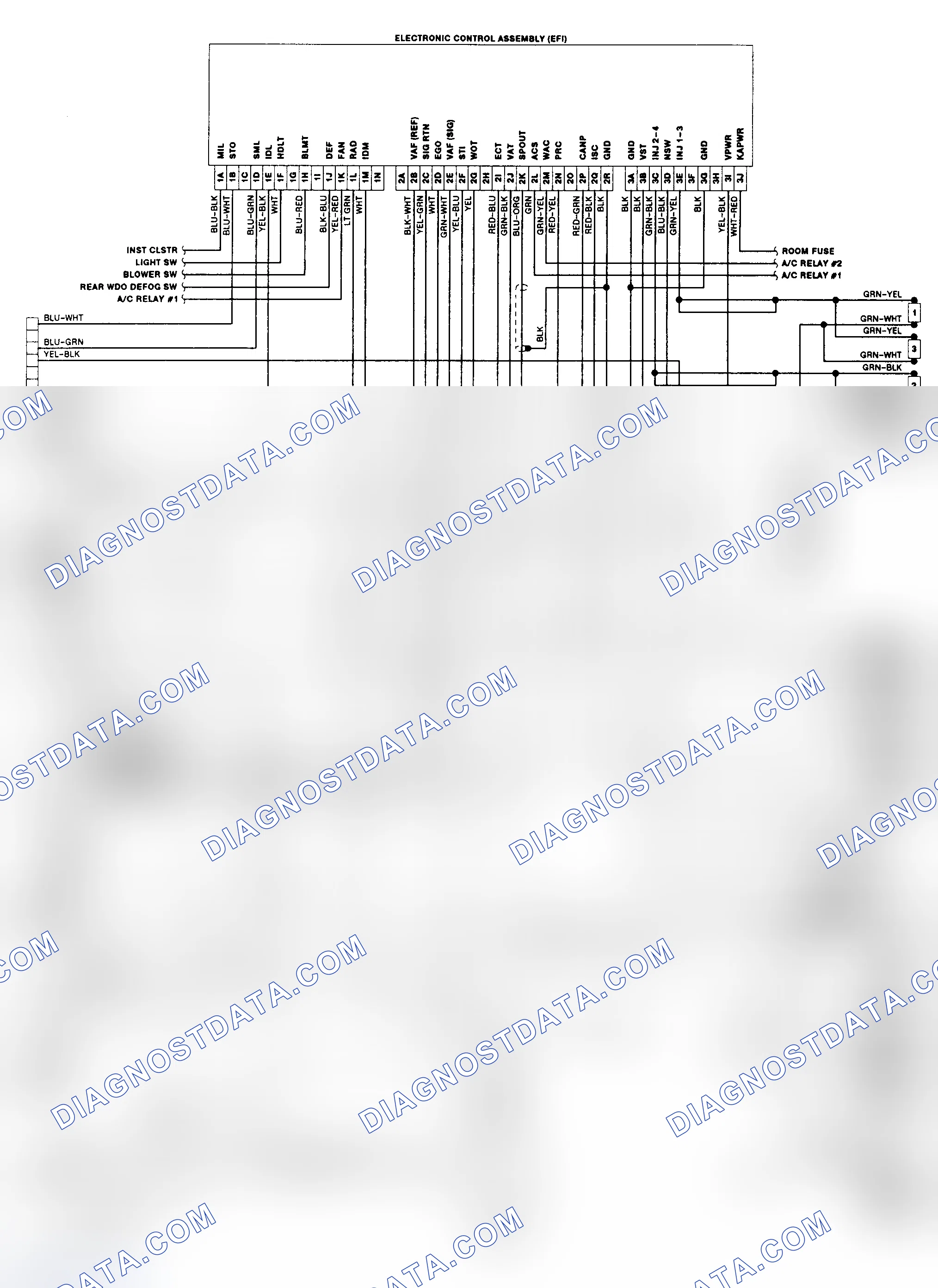 Scheme 2: Festiva 1.3L (EFI) CEC Wiring Diagram