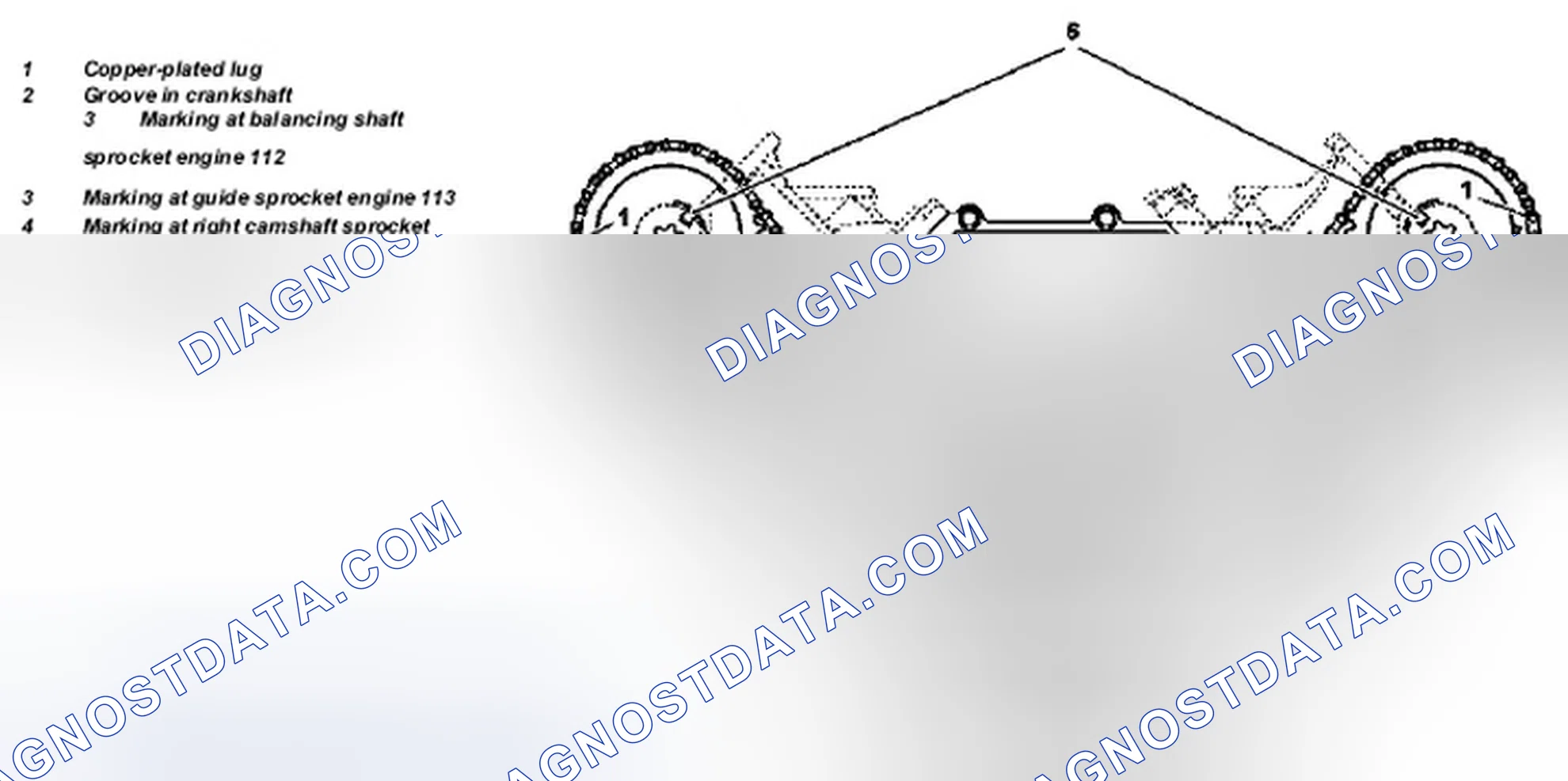 Scheme 7: Identifying Timing Chain Drive Components - Shown On Engine 112