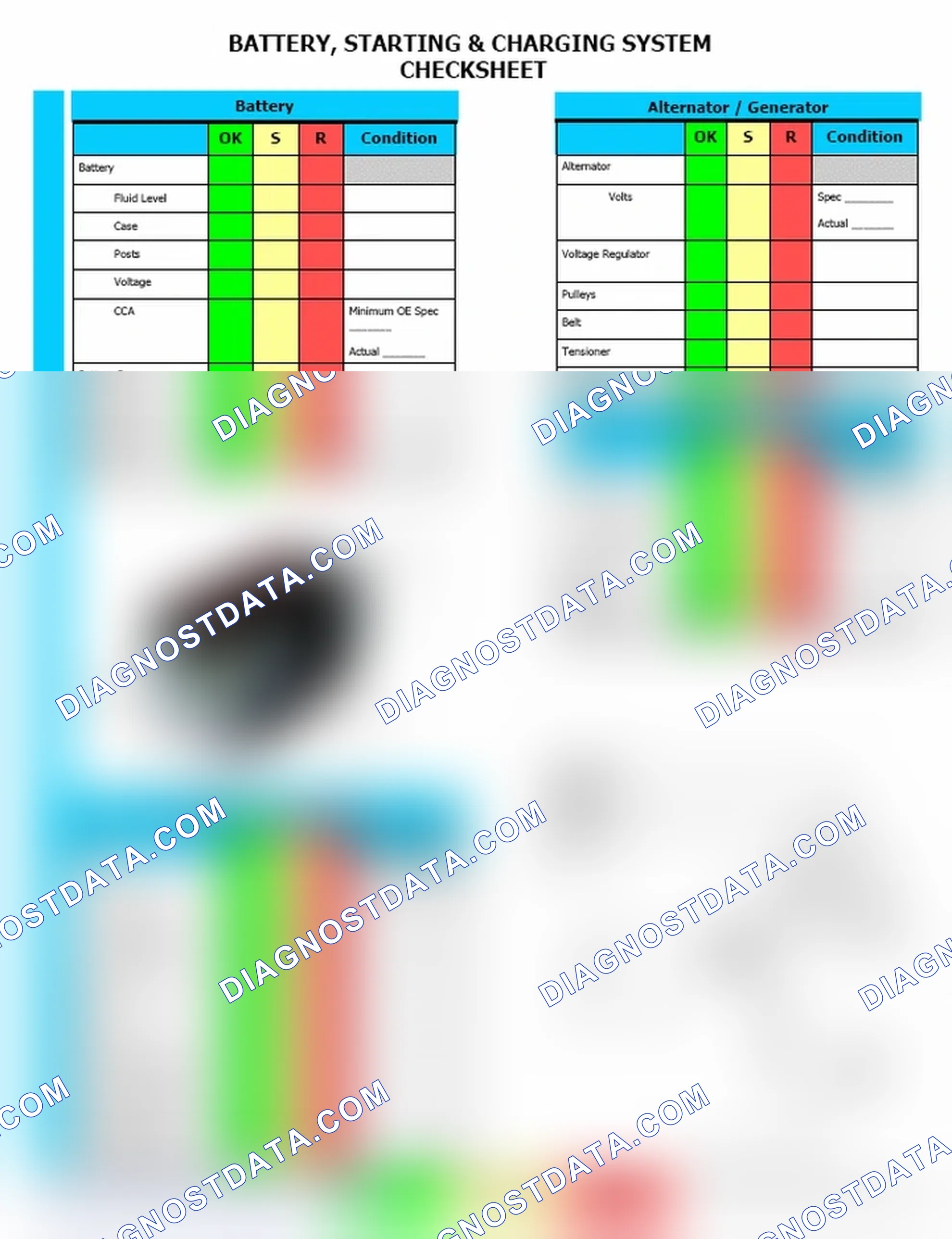 Scheme 4: Battery, Starting & Charging System Checksheet (2 Of 2)