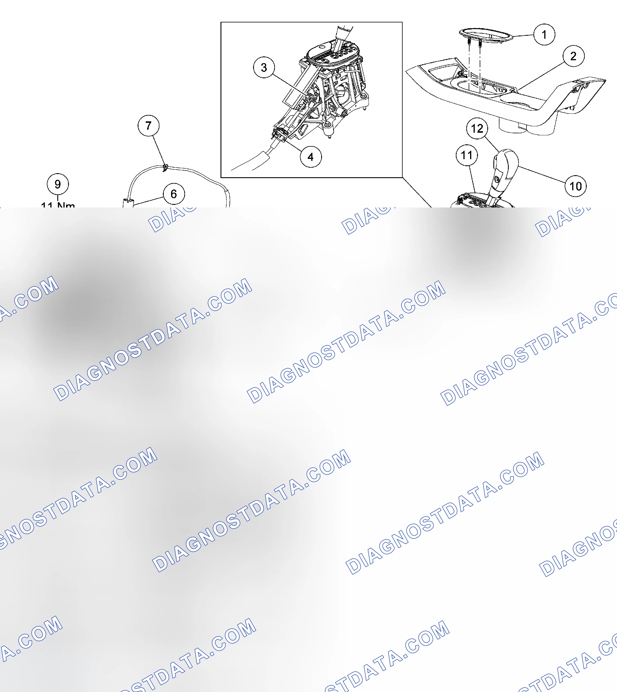 Scheme 538: Selector Lever Cable