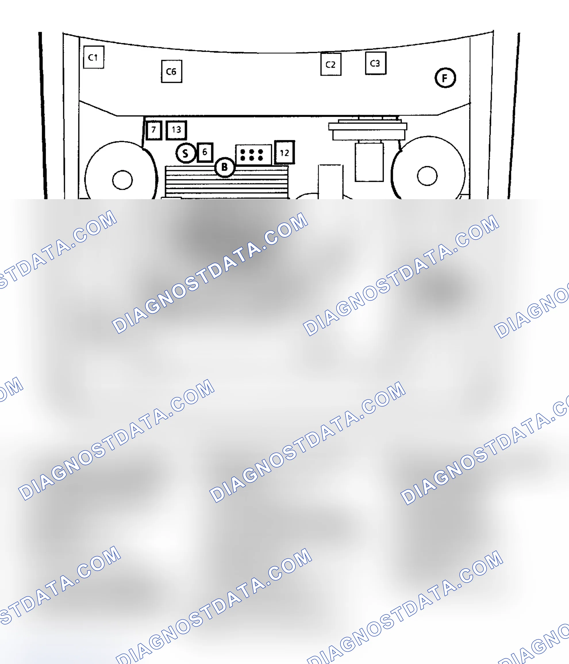 Scheme 224: Component Location (3.8L Non-Turbo "A", "C" & "H" Bodies)