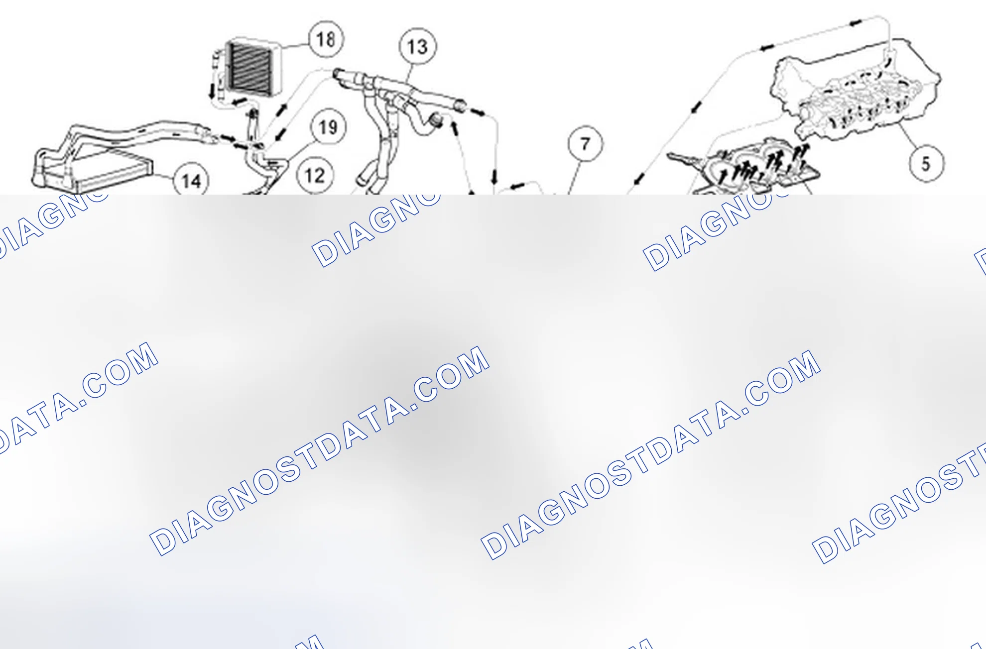 Scheme 20: Coolant Flow Diagram - 3.7L