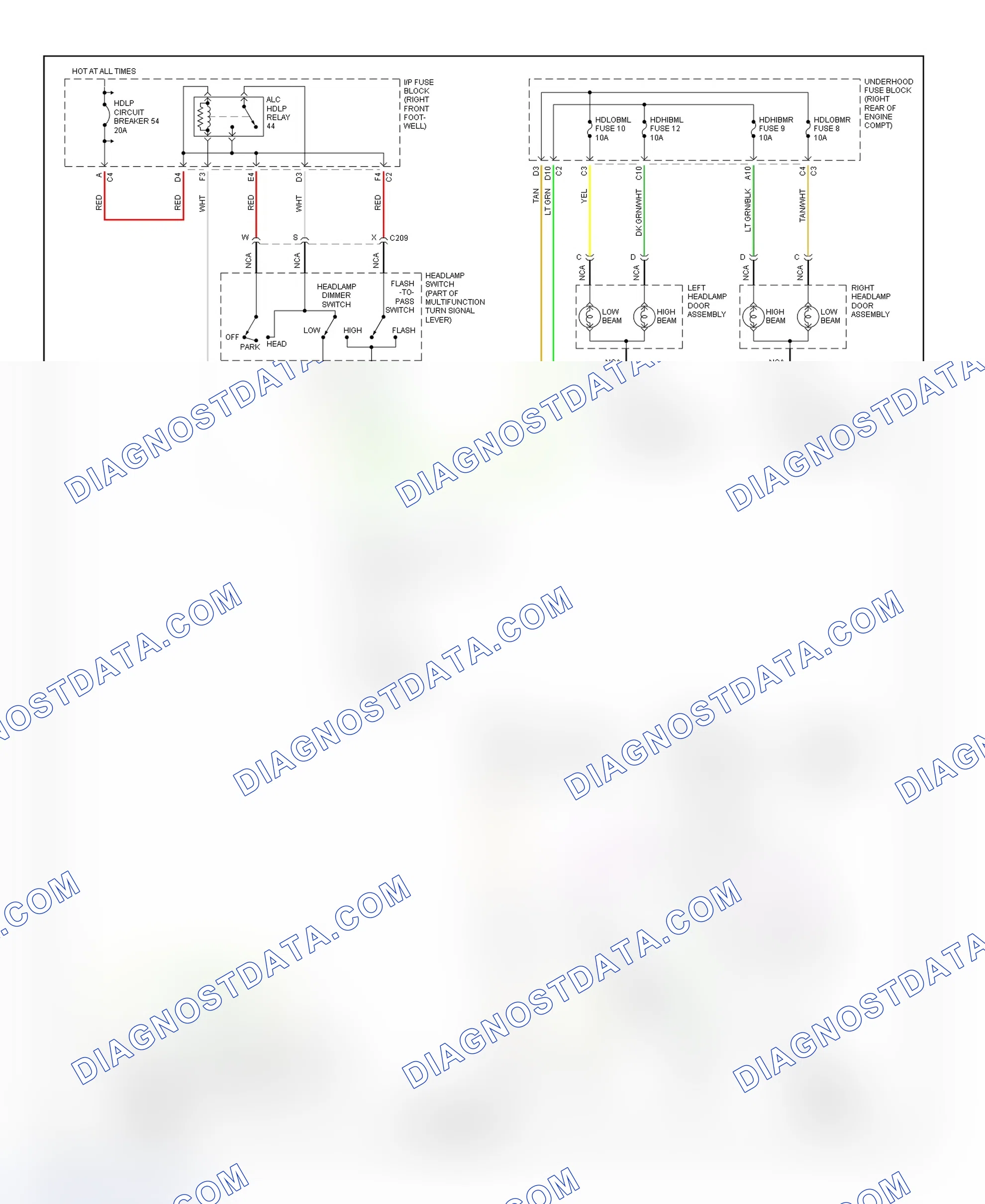 Scheme 15: Headlight Systems & Daytime Running Lights Wiring Diagram (Corvette)