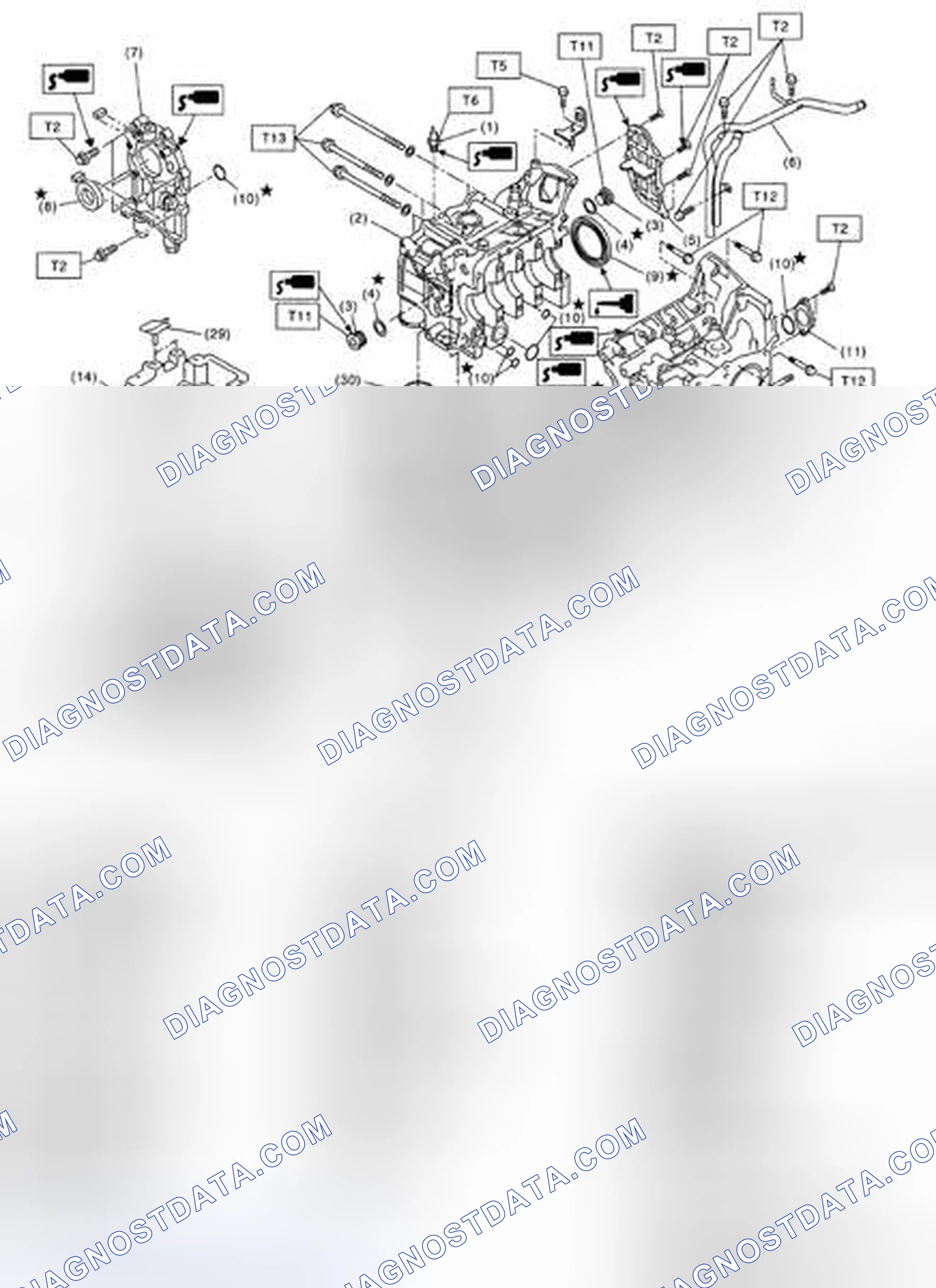 Scheme 277: Exploded View Of Cylinder Block Components With Torque Specifications