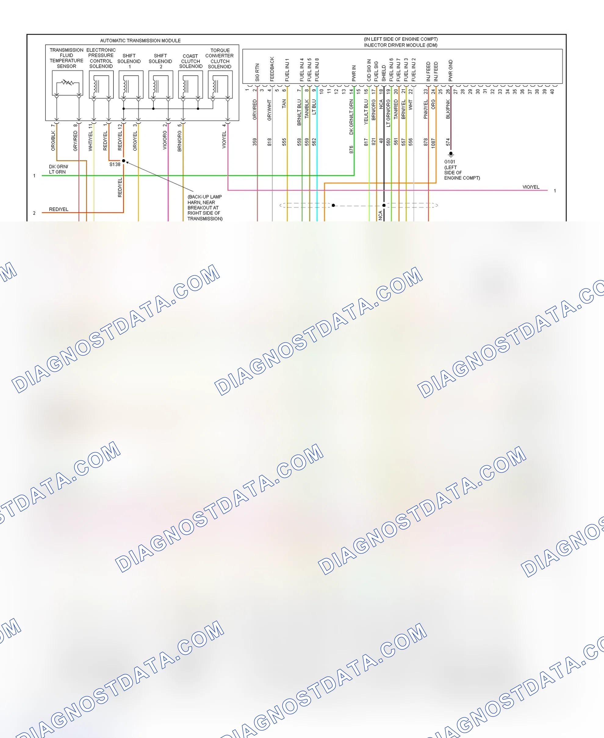 Scheme 78: PCM Wiring Diagram (Excursion & Pickup - F250/F550 Super Duty - 7.3L Turbo Diesel - Except California - 3 Of 4)
