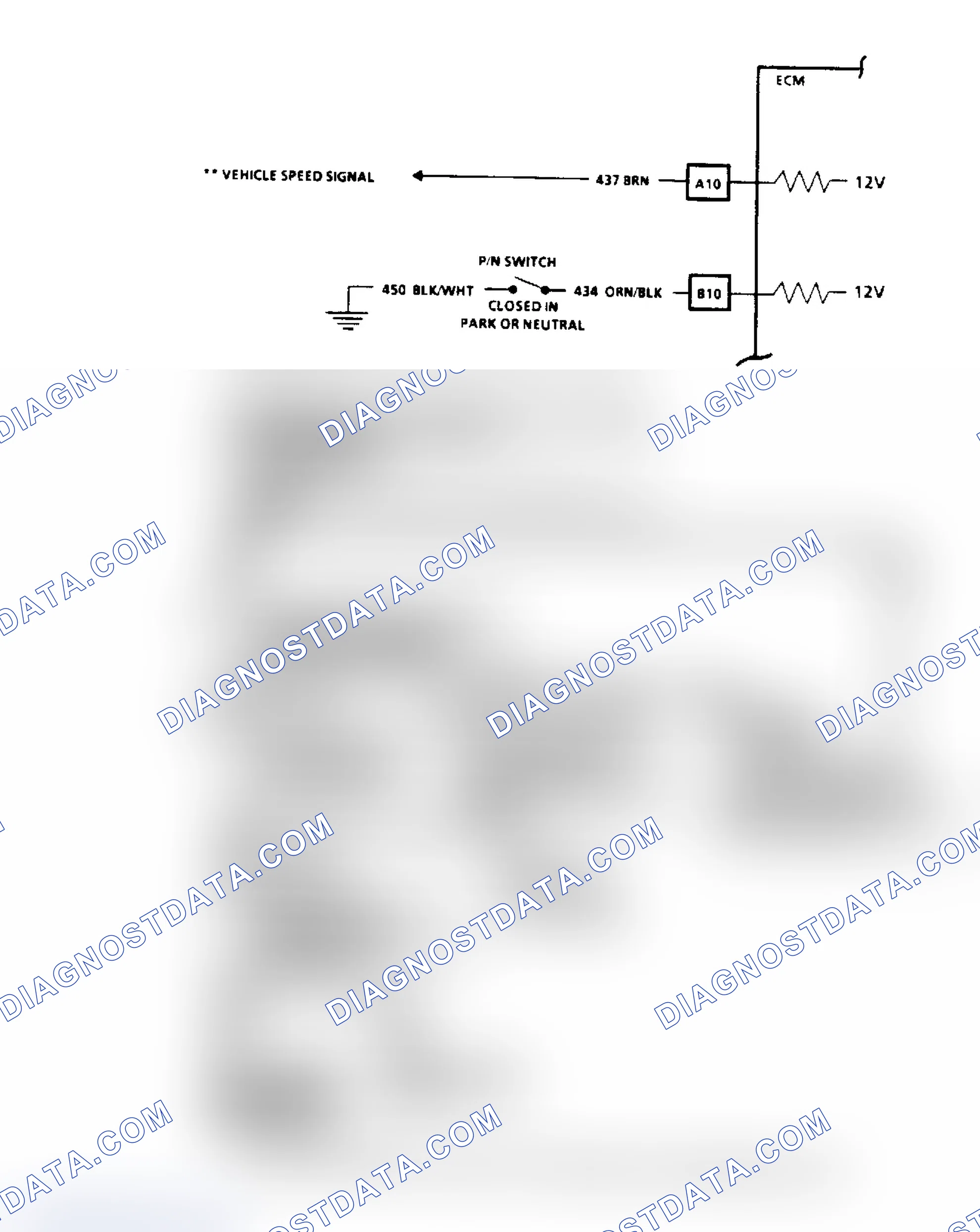 Scheme 60: Code 24: Vehicle Speed Sensor (Except 3.1L)
