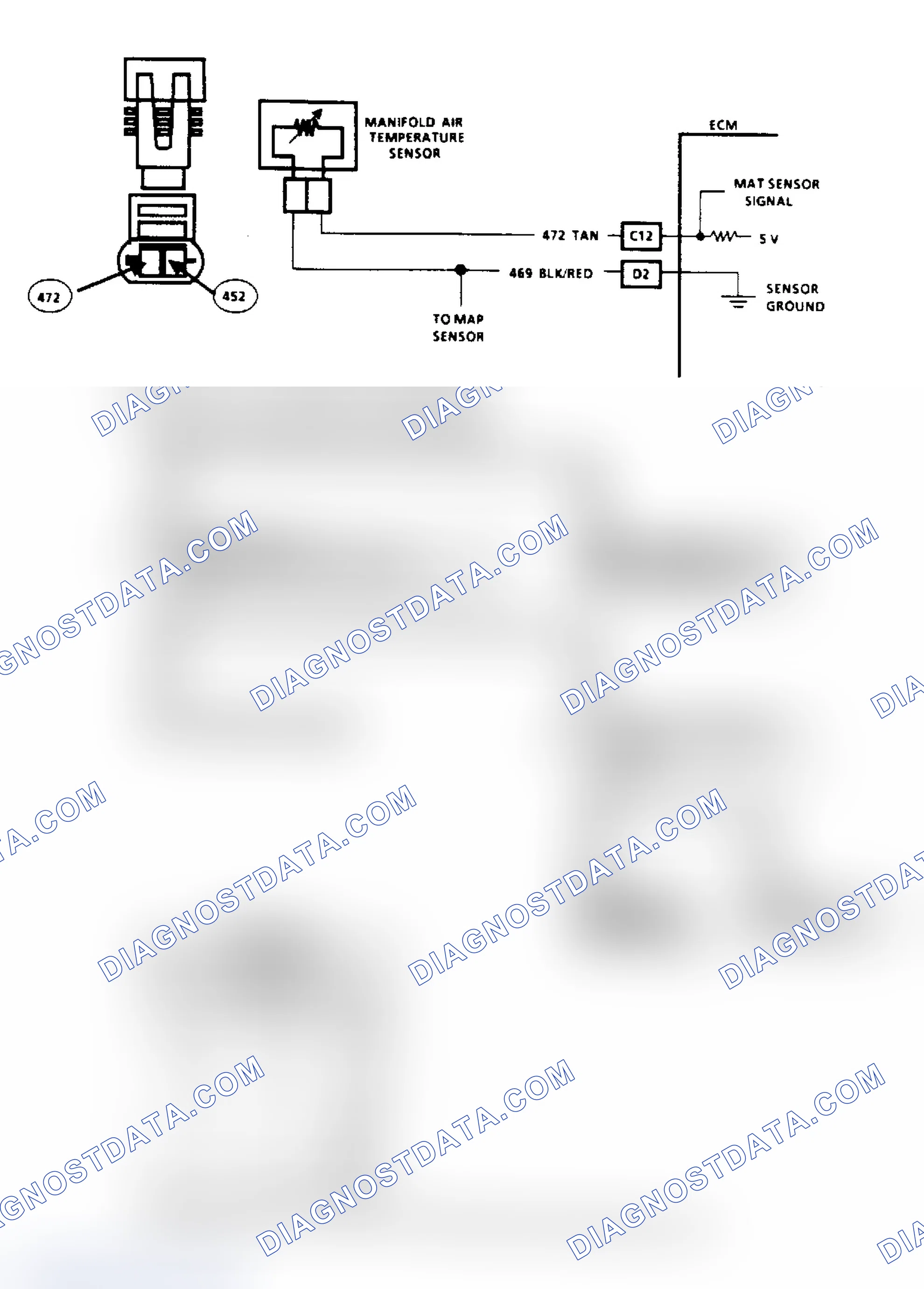 Scheme 57: Code 23, MAT Sensor Voltage High (2.5L) Flow Chart & Schematic