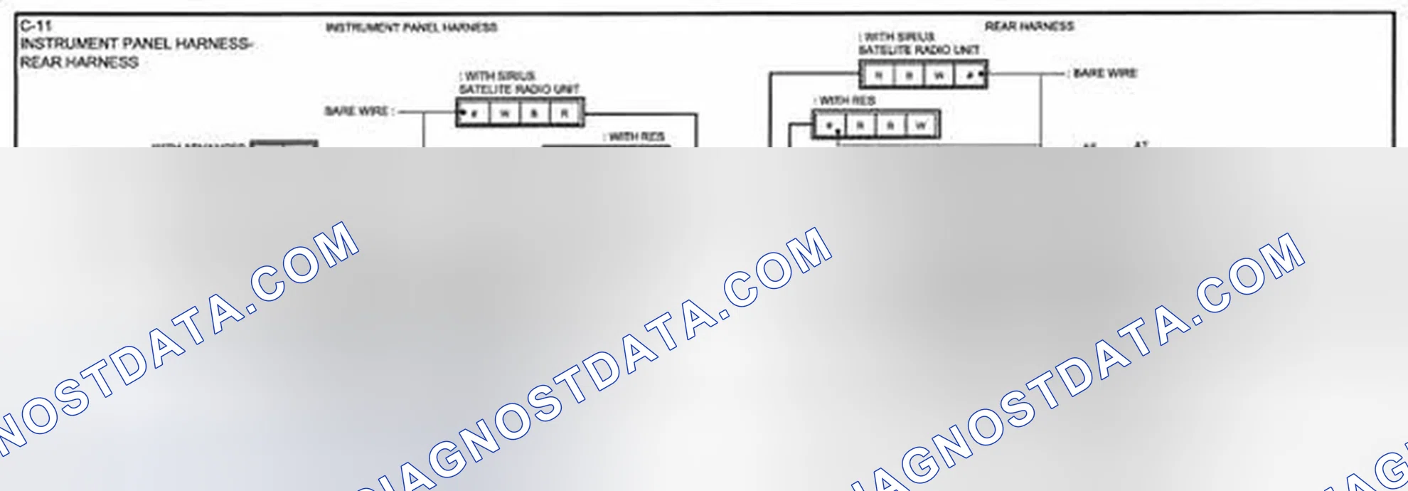 Scheme 37: Identifying Instrument Panel And Rear Harness Connector Terminals (C-11)