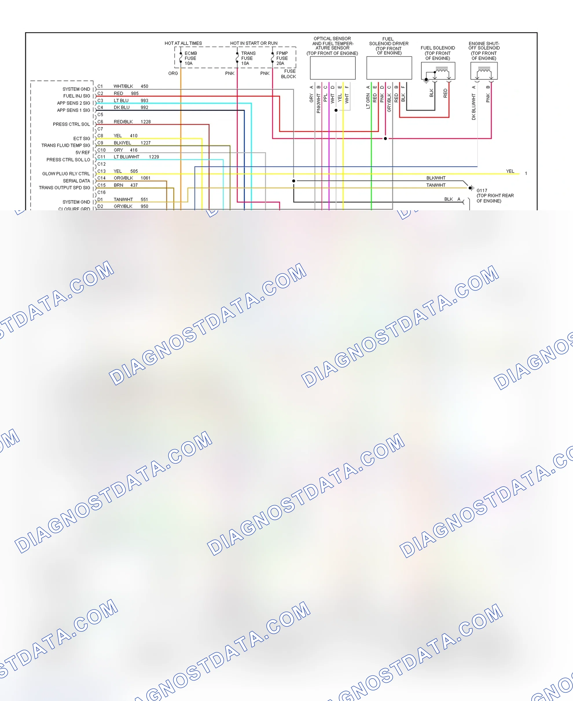 Scheme 128: Wiring Diagram (Pickup, Sierra Pickup & Van - 6.5L VIN P - 1 Of 2)
