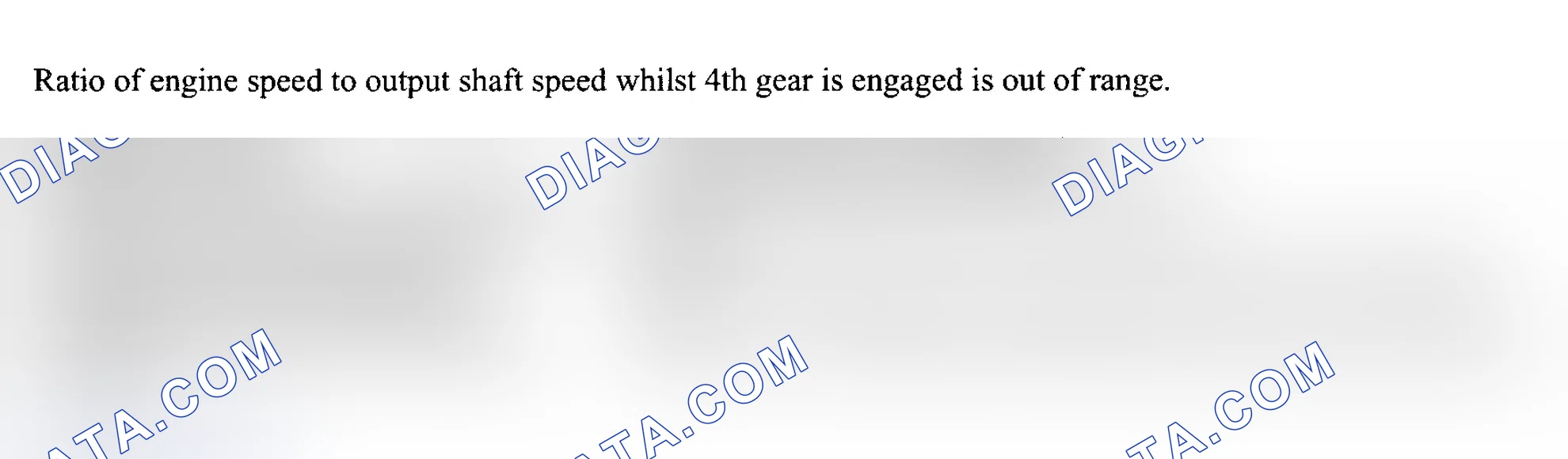 Scheme 105: FAULT CODE 32: GEAR RATIO MONITORING, 4TH GEAR/RATIO MONITORING IMPLAUSIBLE 4TH GEAR RATIO