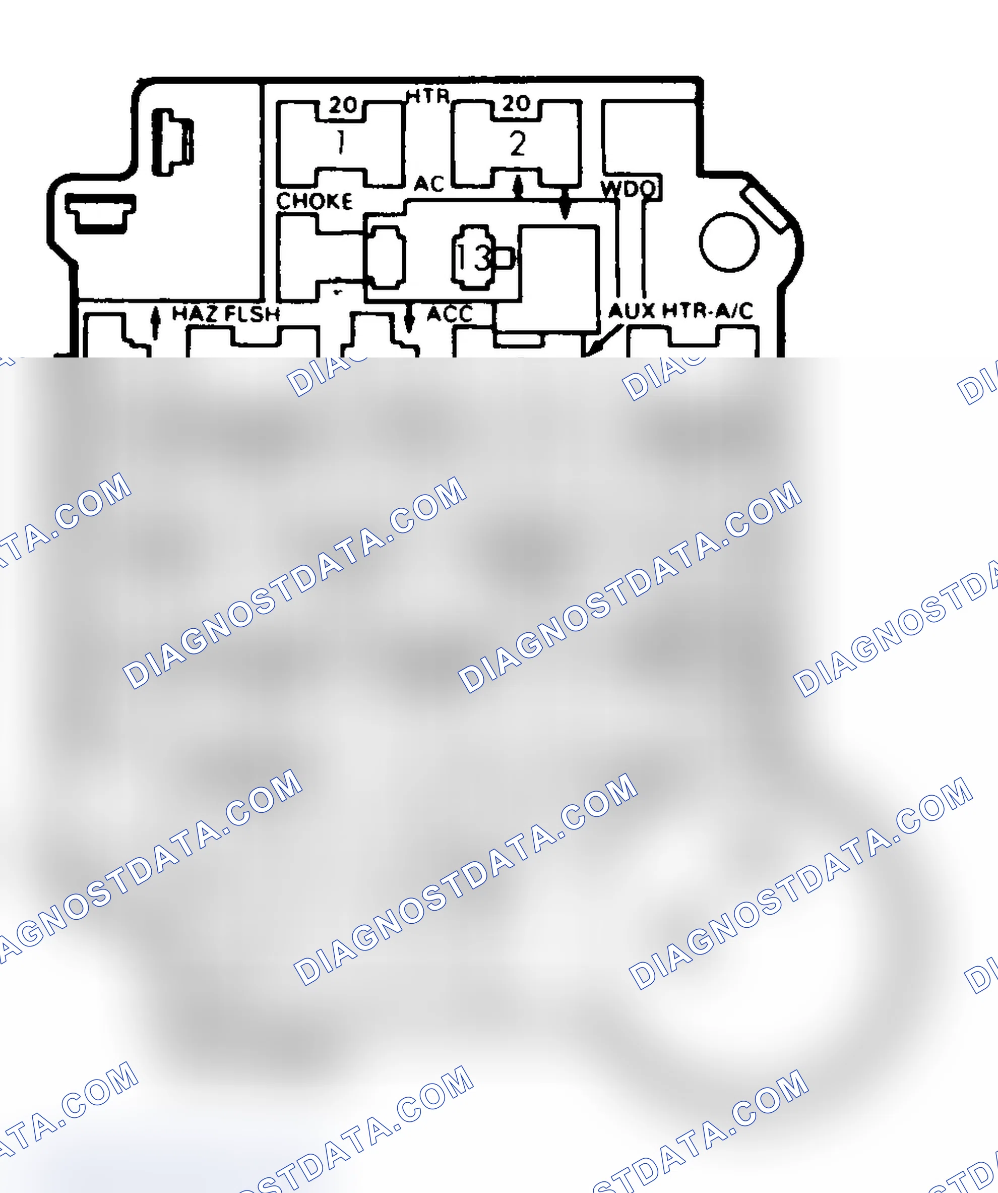 Scheme 24: FUSE PANEL IDENTIFICATION (1988-94 "C" & "K" SERIES)