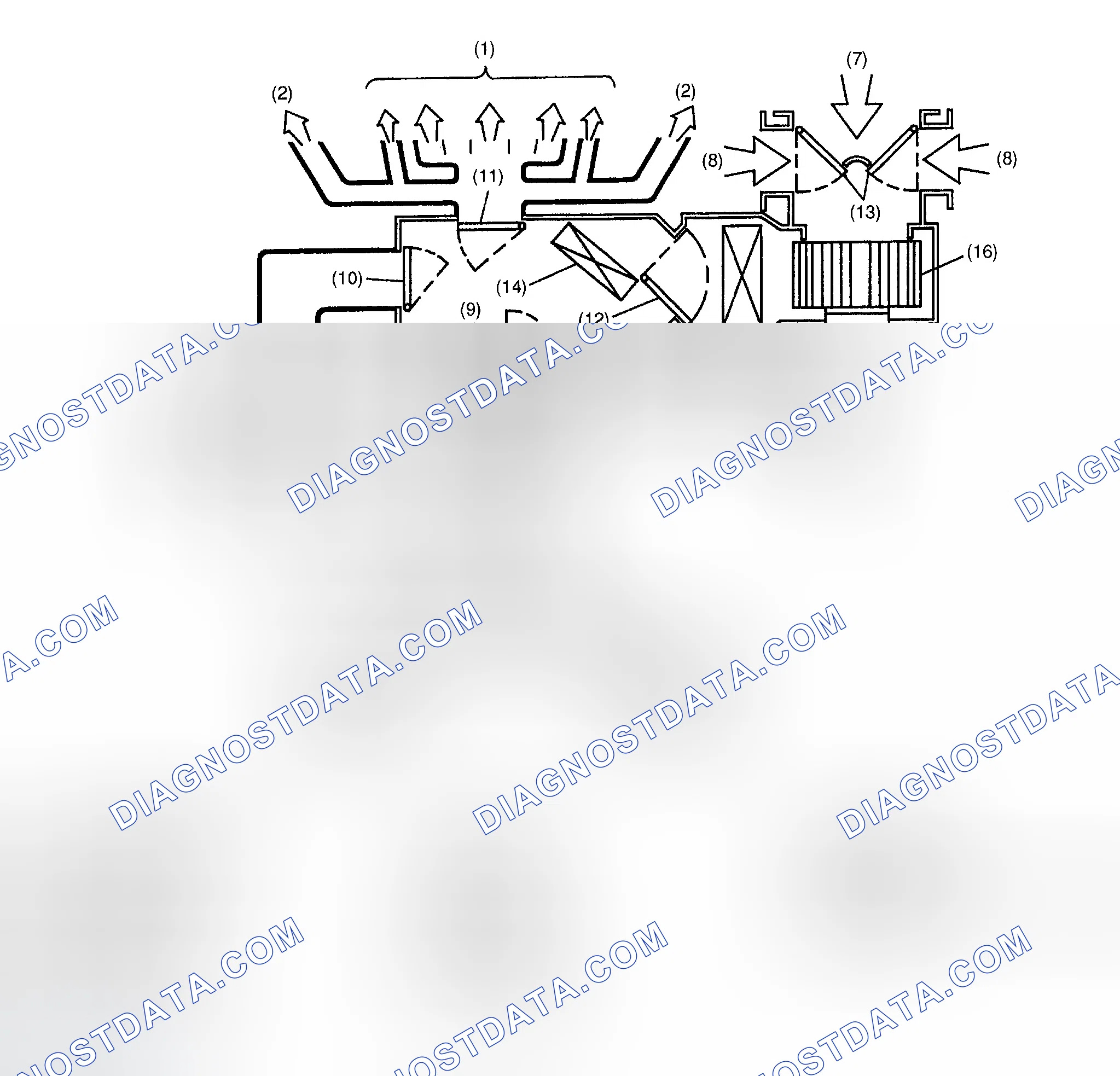Scheme 93: Identifying Heater Unit Mode Doors & Air Mix Door