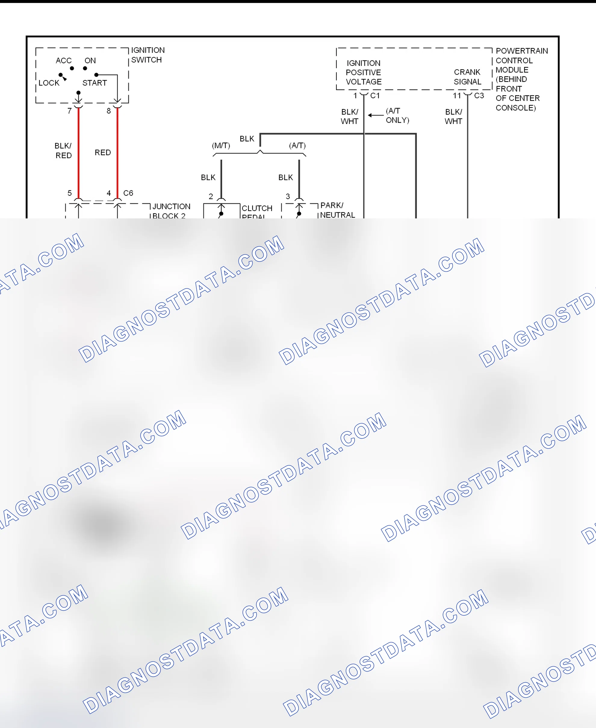 Fig. 11: Starting System Wiring Diagram (Prizm)