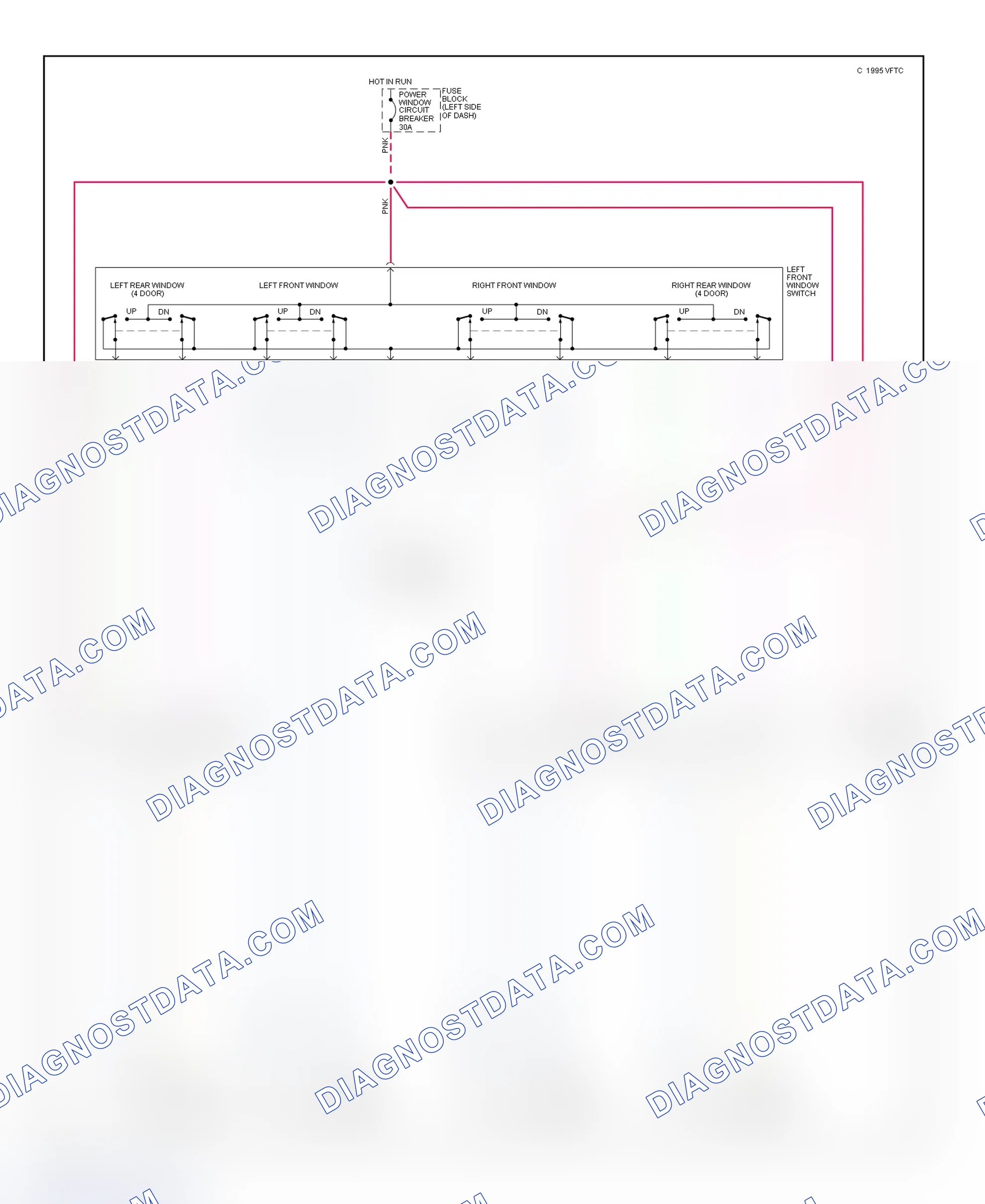 Scheme 1: Power Window Wiring Diagram