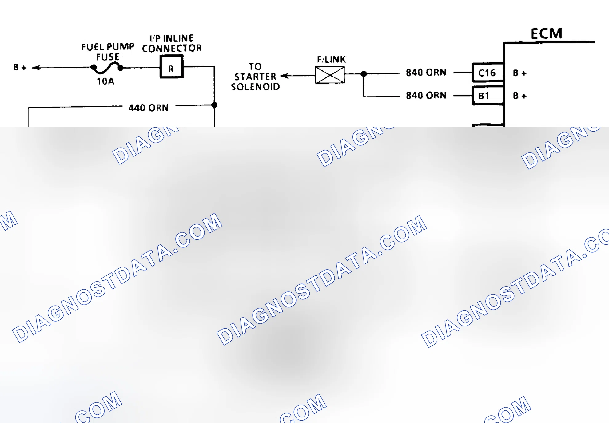 Scheme 140: Code 54 Schematic (3.1L) Fuel Pump Circuit