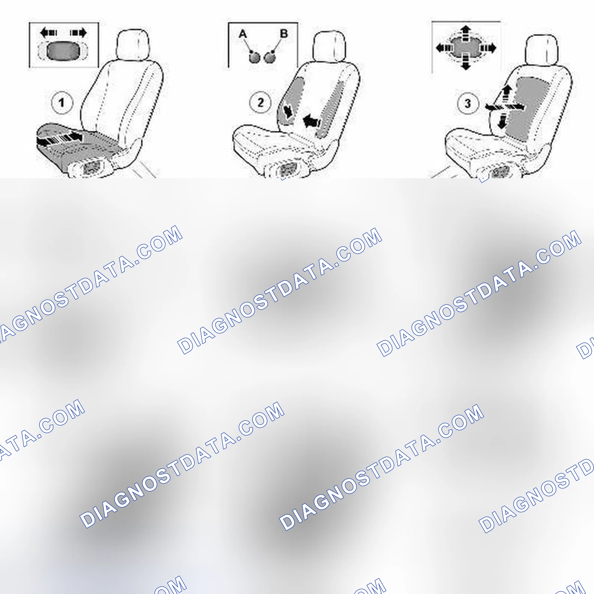 Scheme 1: FRONT SEATS ADJUSTMENT
