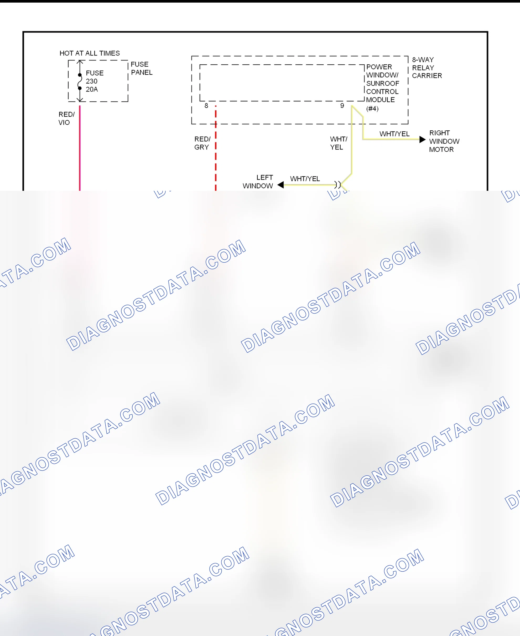 Scheme 11: Power Sun Roof System Wiring Diagram