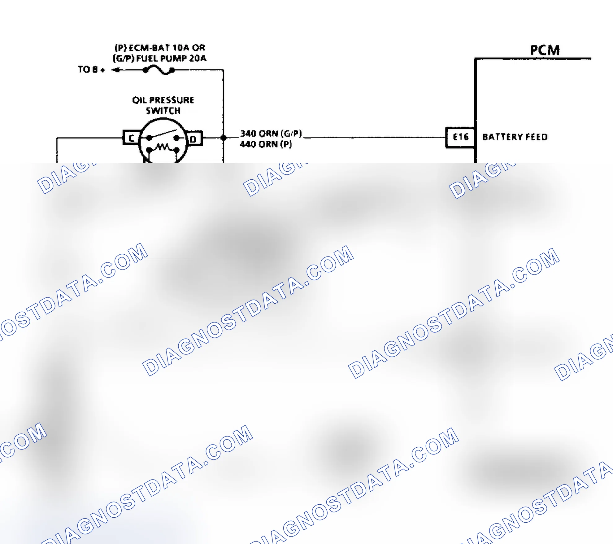Scheme 88: Code 54 Schematic ("P" Series A/T) Fuel Pump Circuit