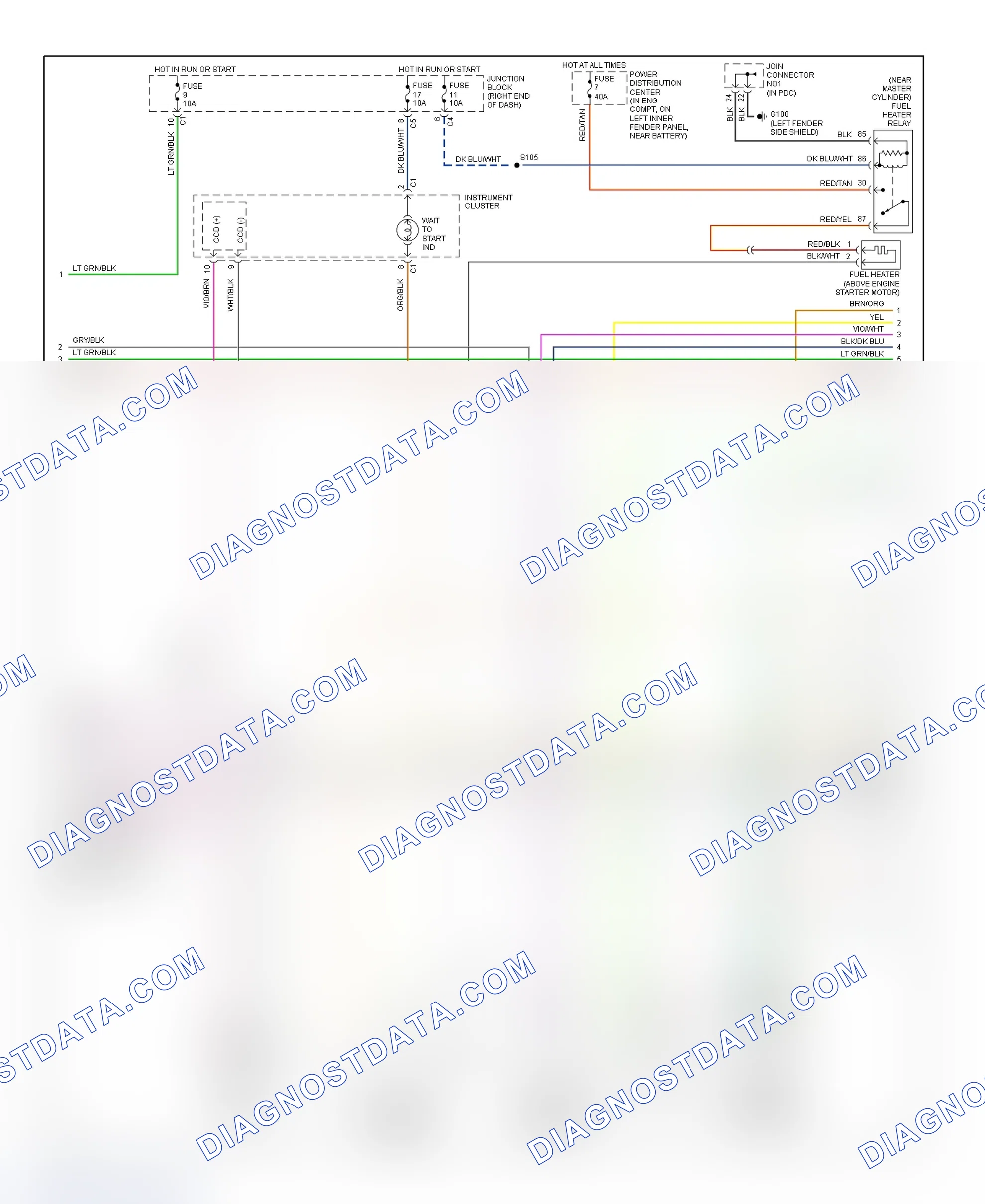 Scheme 50: PCM Wiring Diagram (Ram Pickup - 2500 & 3500 - 5.9L 24-Valve Diesel - 2 Of 3)