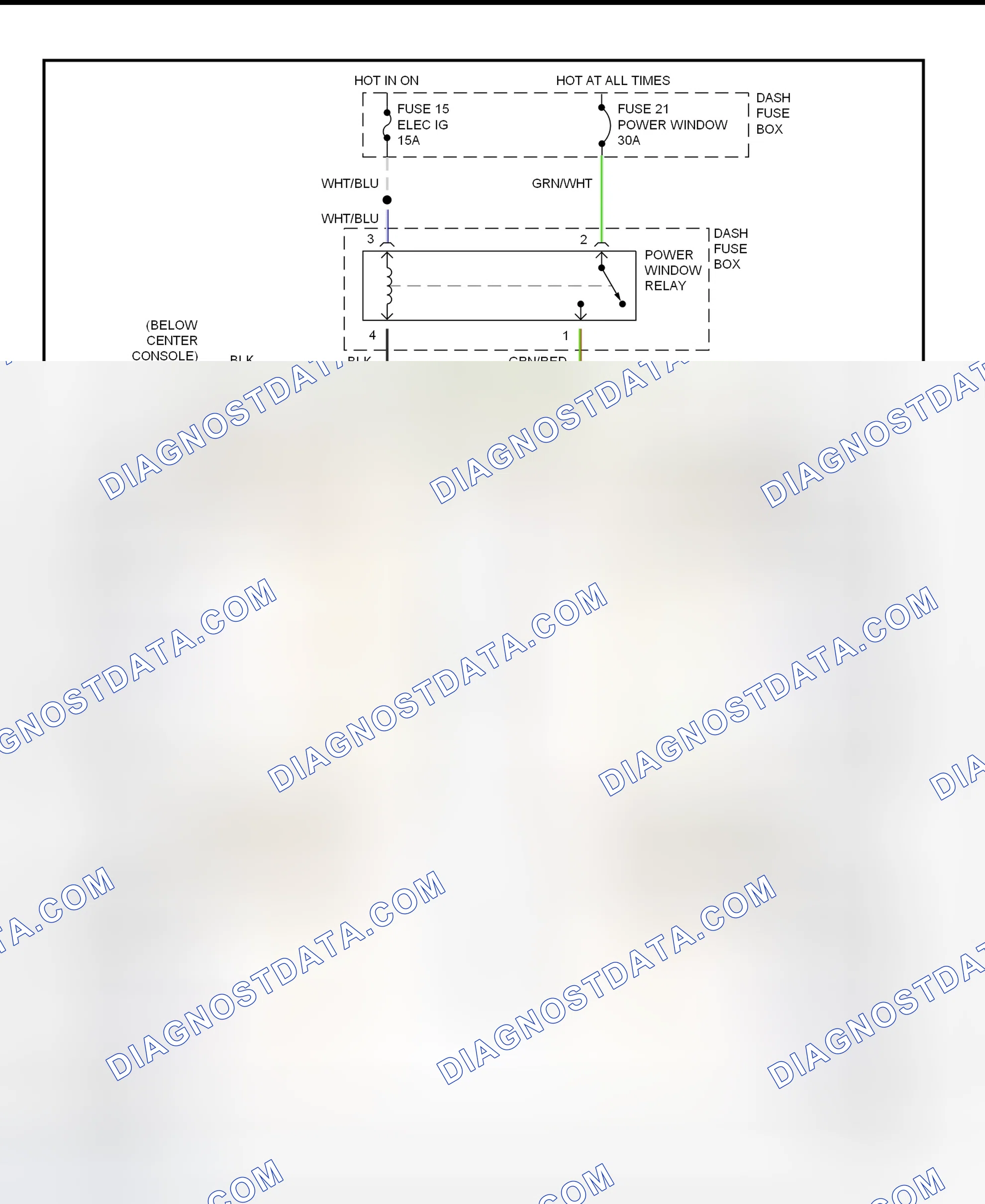 Scheme 3: Power Window System Wiring Diagram (Honda Passport)