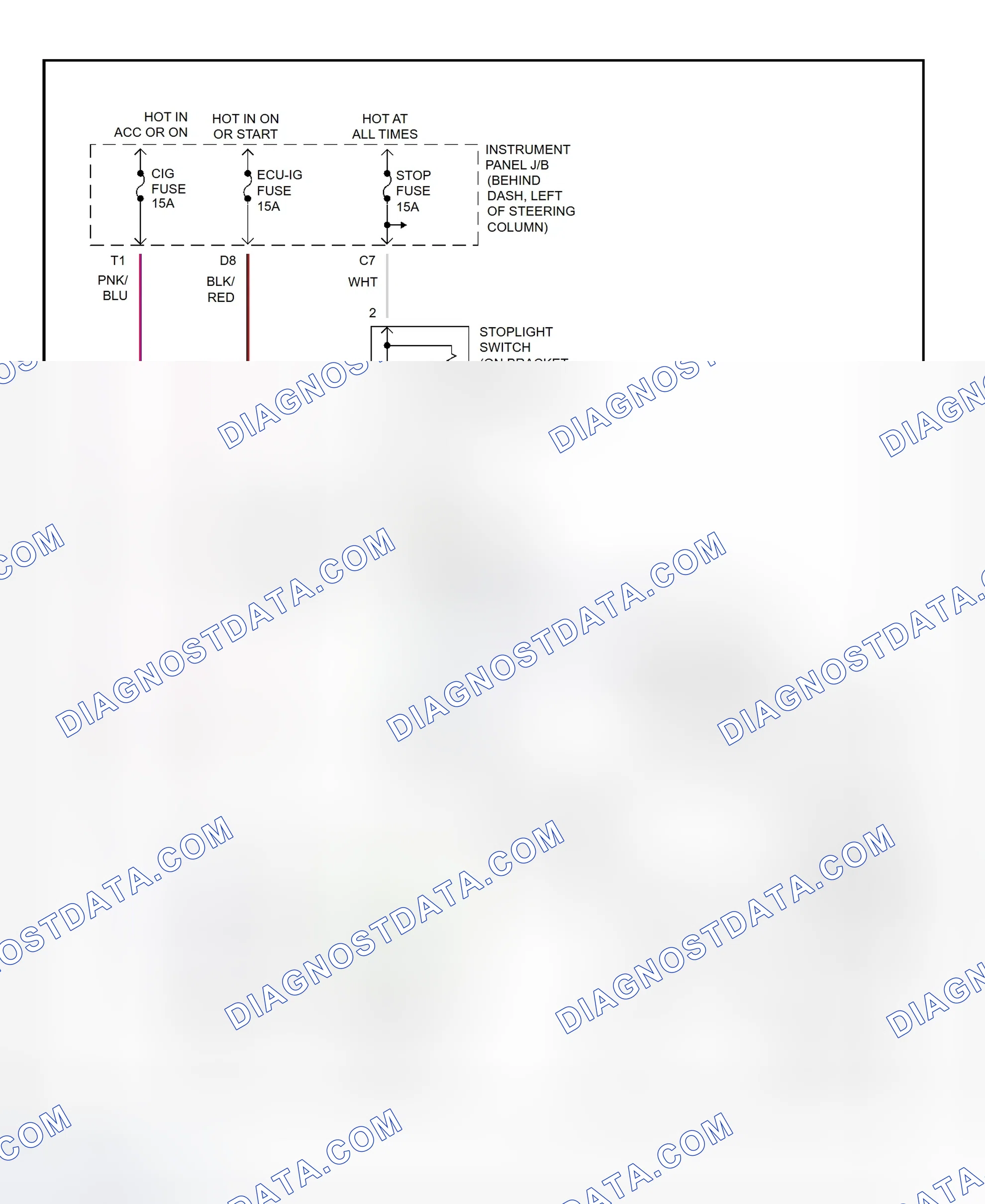 Scheme 319: Shift Interlock System Wiring Diagram (2002 - Toyota Camry Solara)