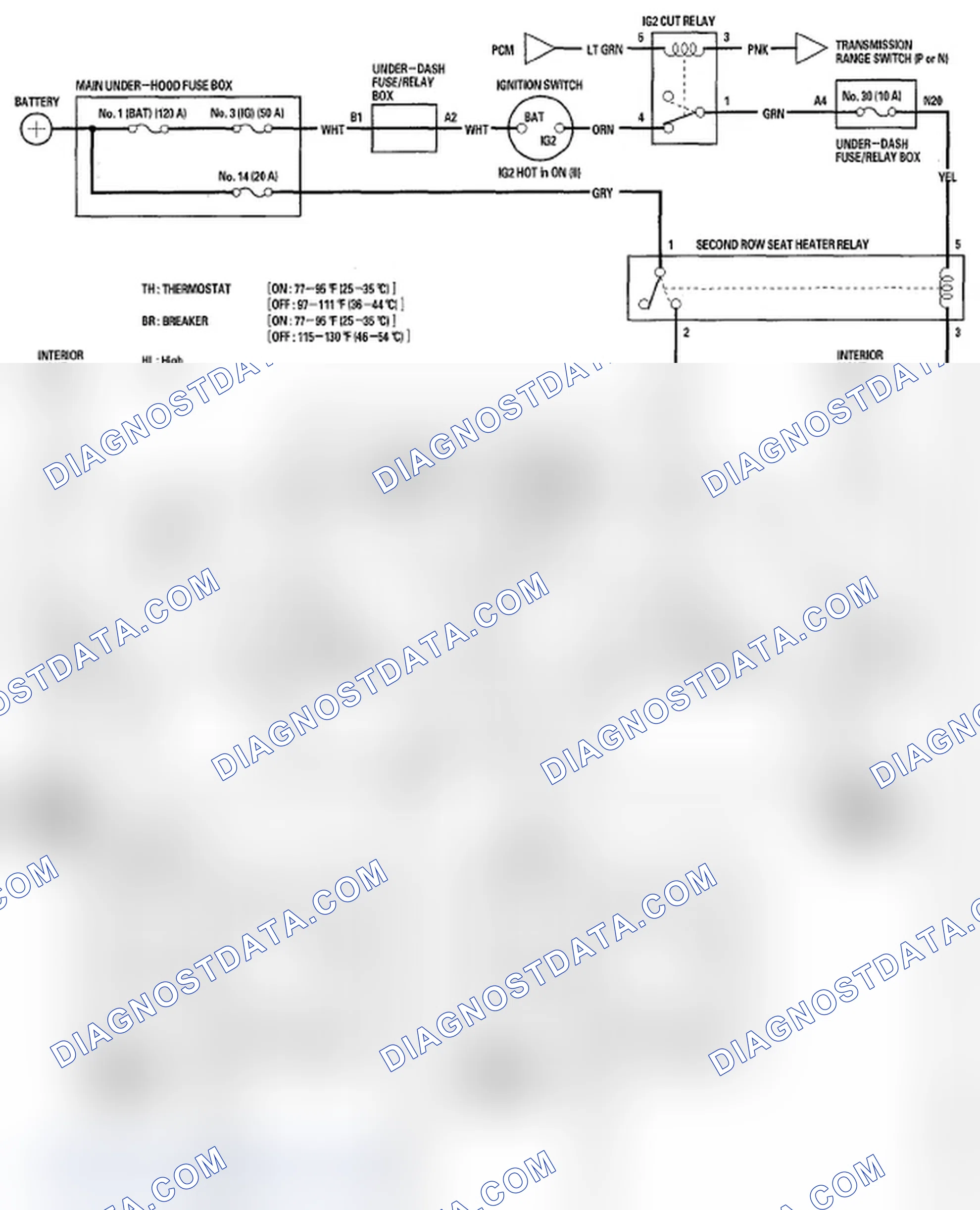 Scheme 161: Circuit Diagram - Second Row Seat