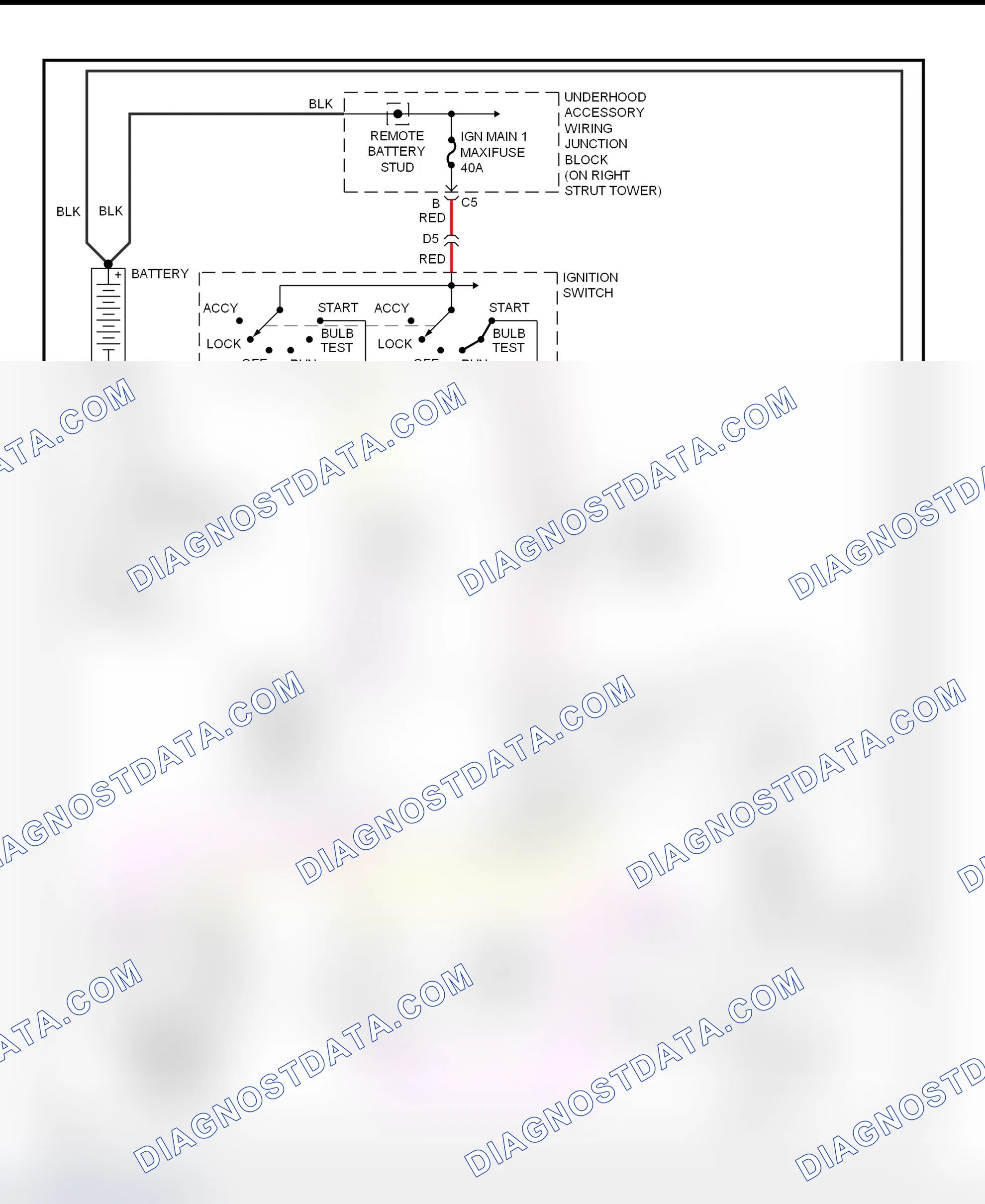 Fig. 22: Starting System Wiring Diagram (Century & Regal)