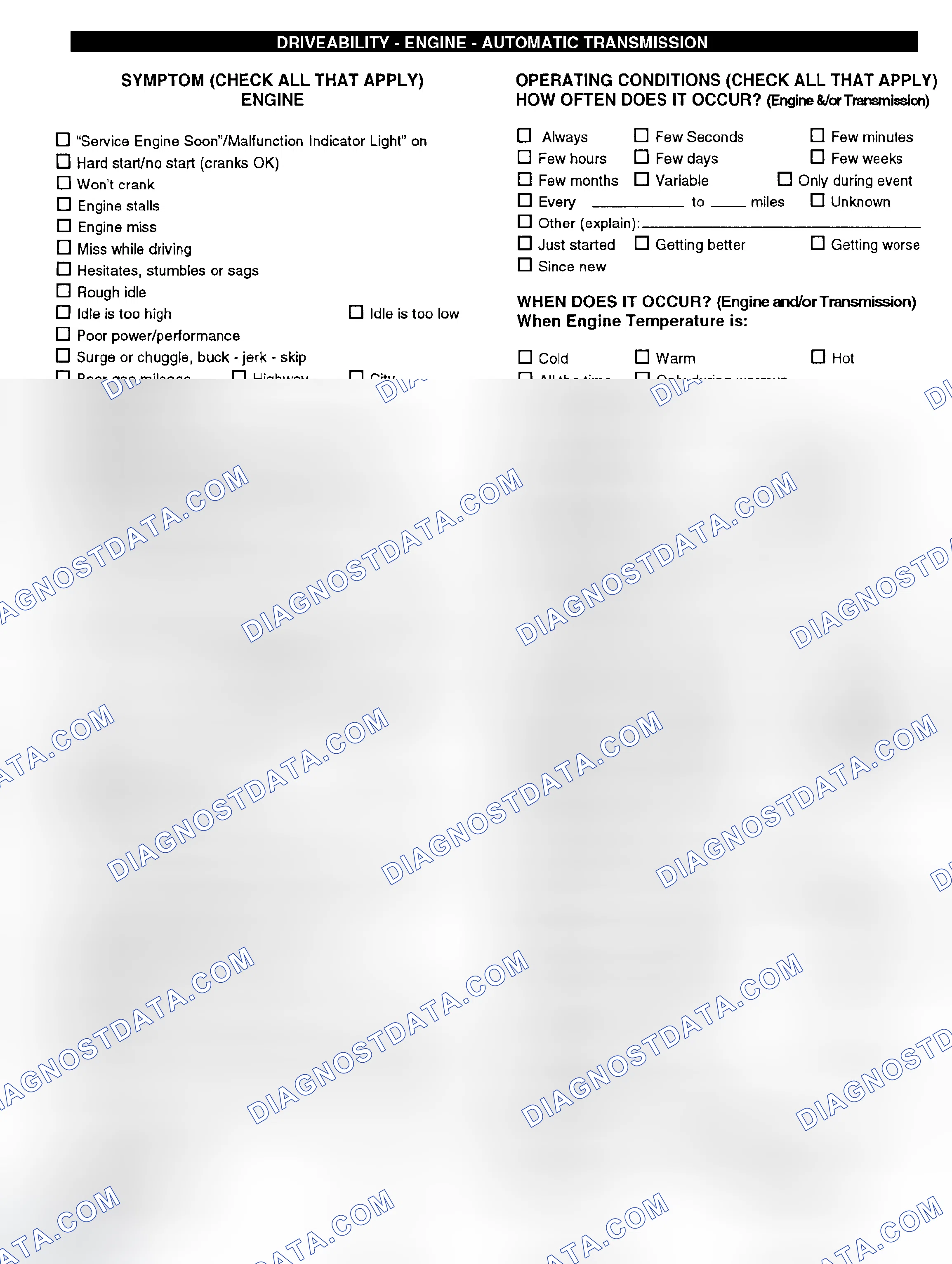 Scheme 6: Engine Driveability & Automatic Transmission