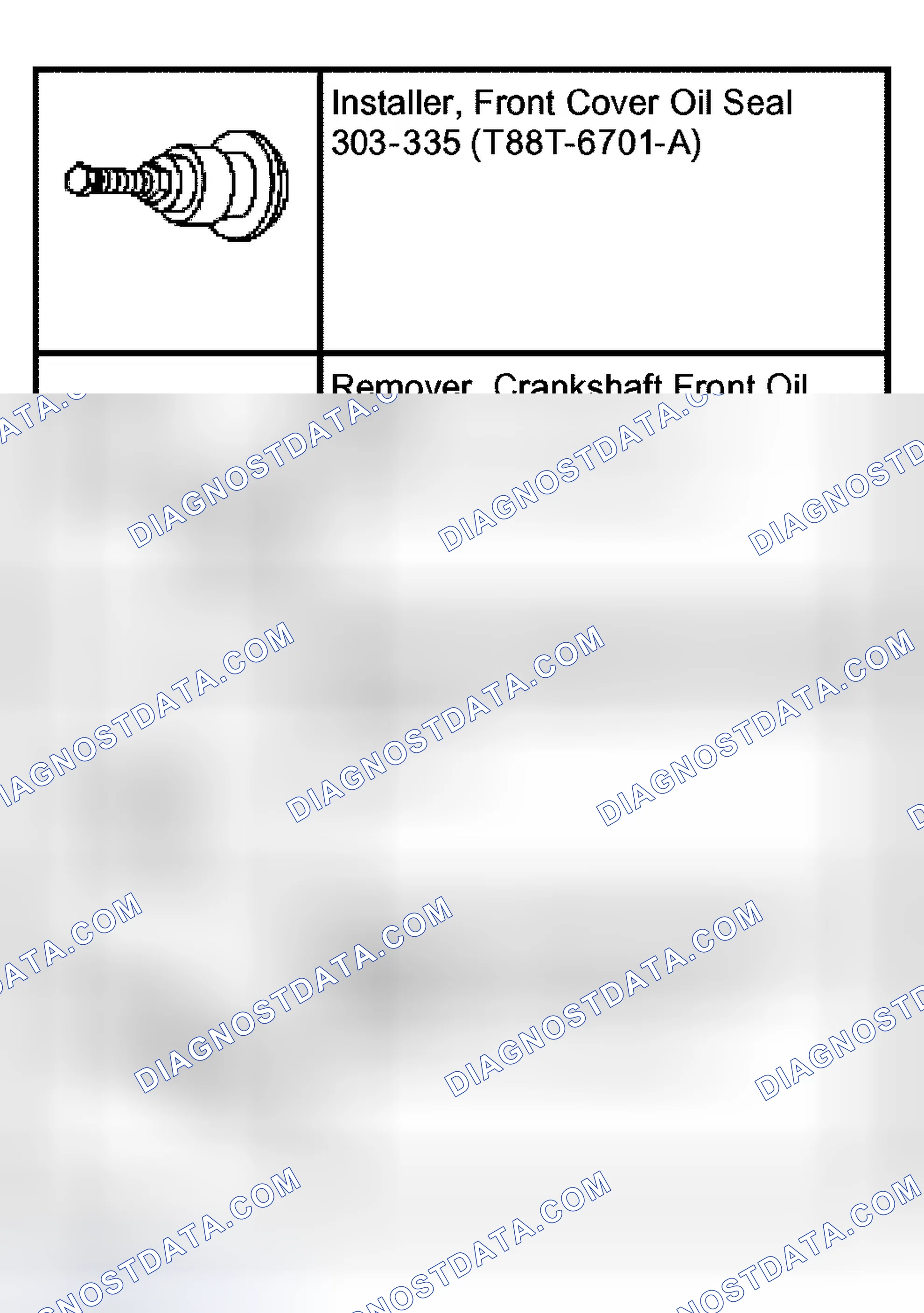 Scheme 402: Crankshaft Front Seal