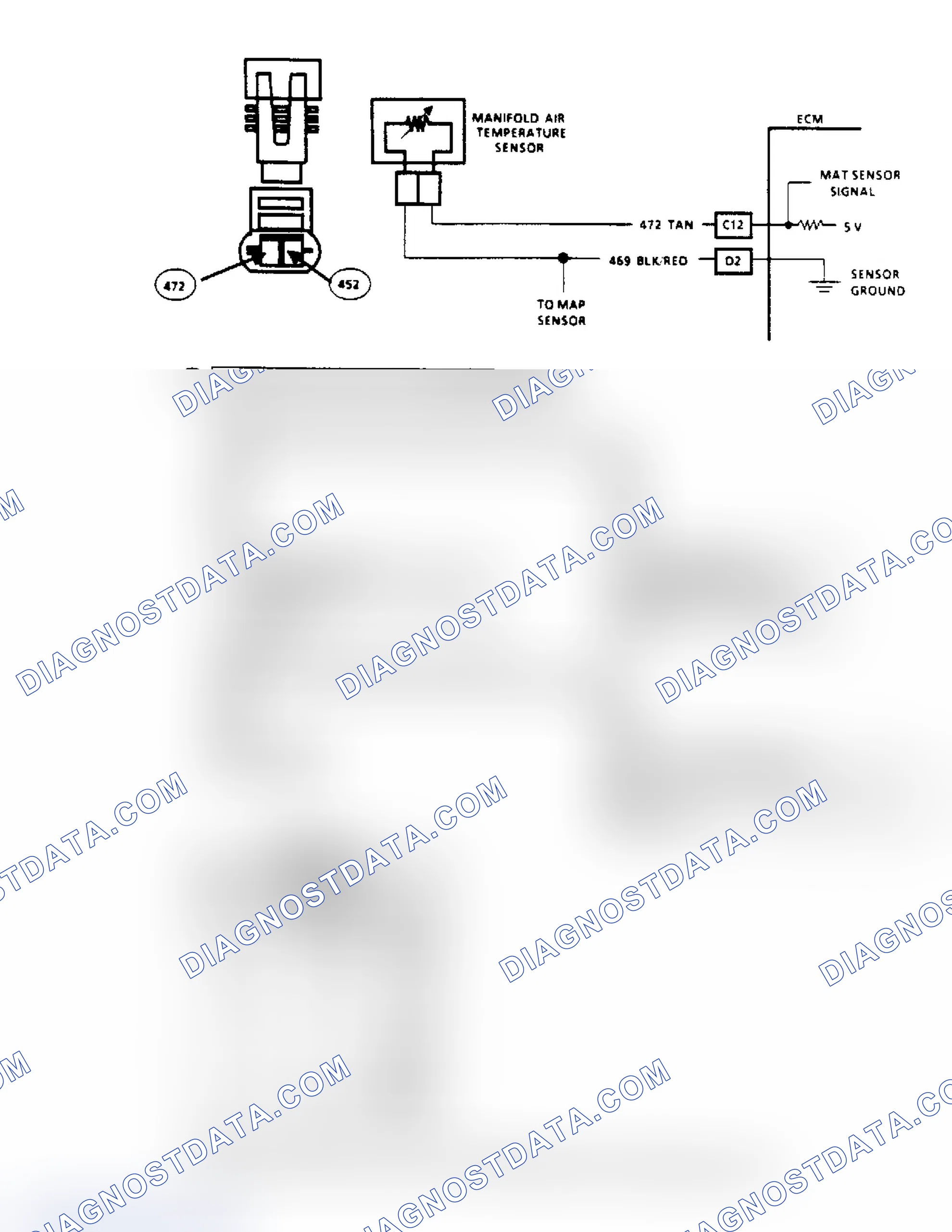 Scheme 130: Code 25 - MAT Sensor (High Temperature Indicated) (2.5L) ("SCAN" Diagnostics)