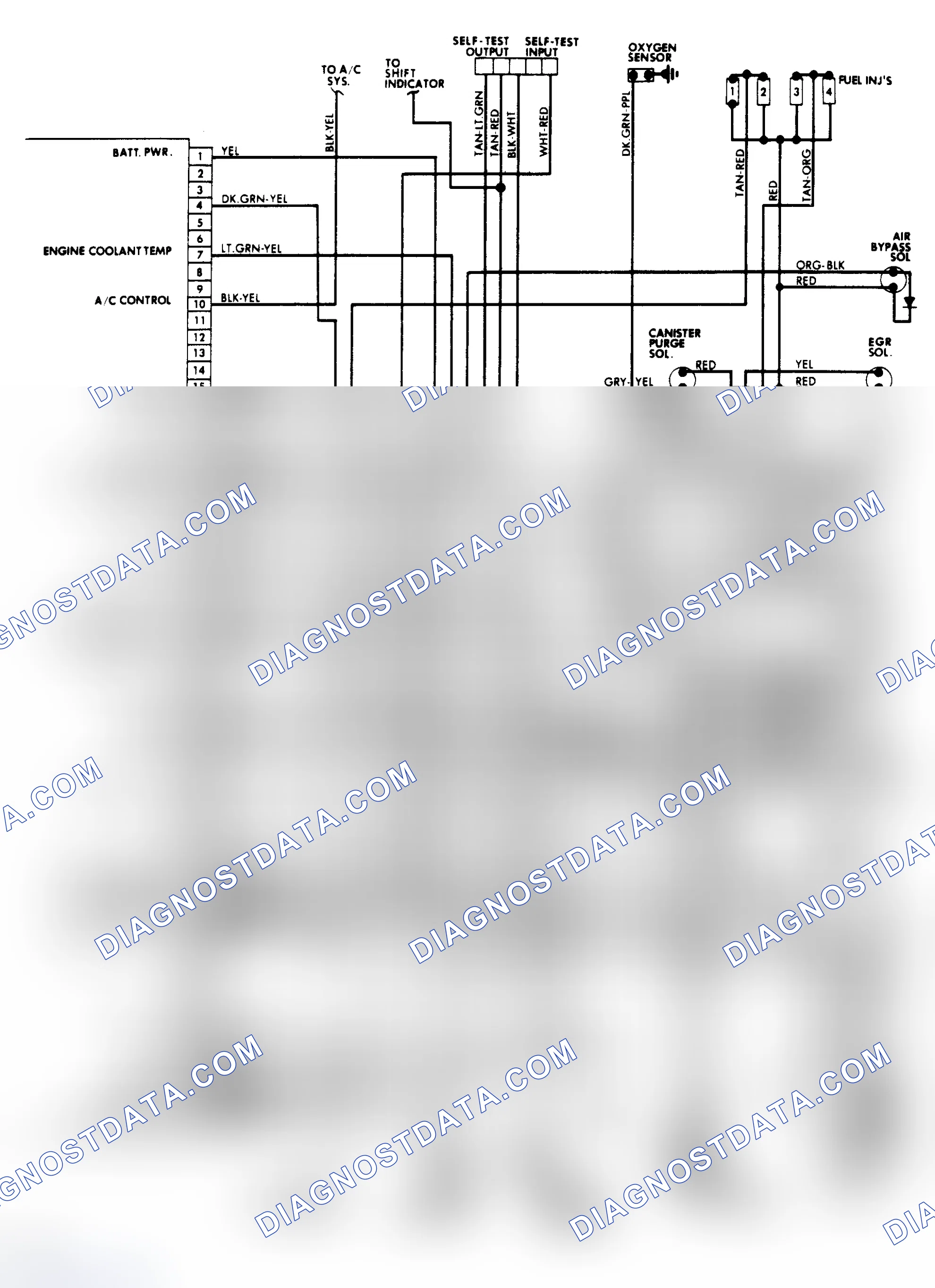 Scheme 53: 1.6L & 1.6L EFI/Turbo EEC-IV Wiring Diagram