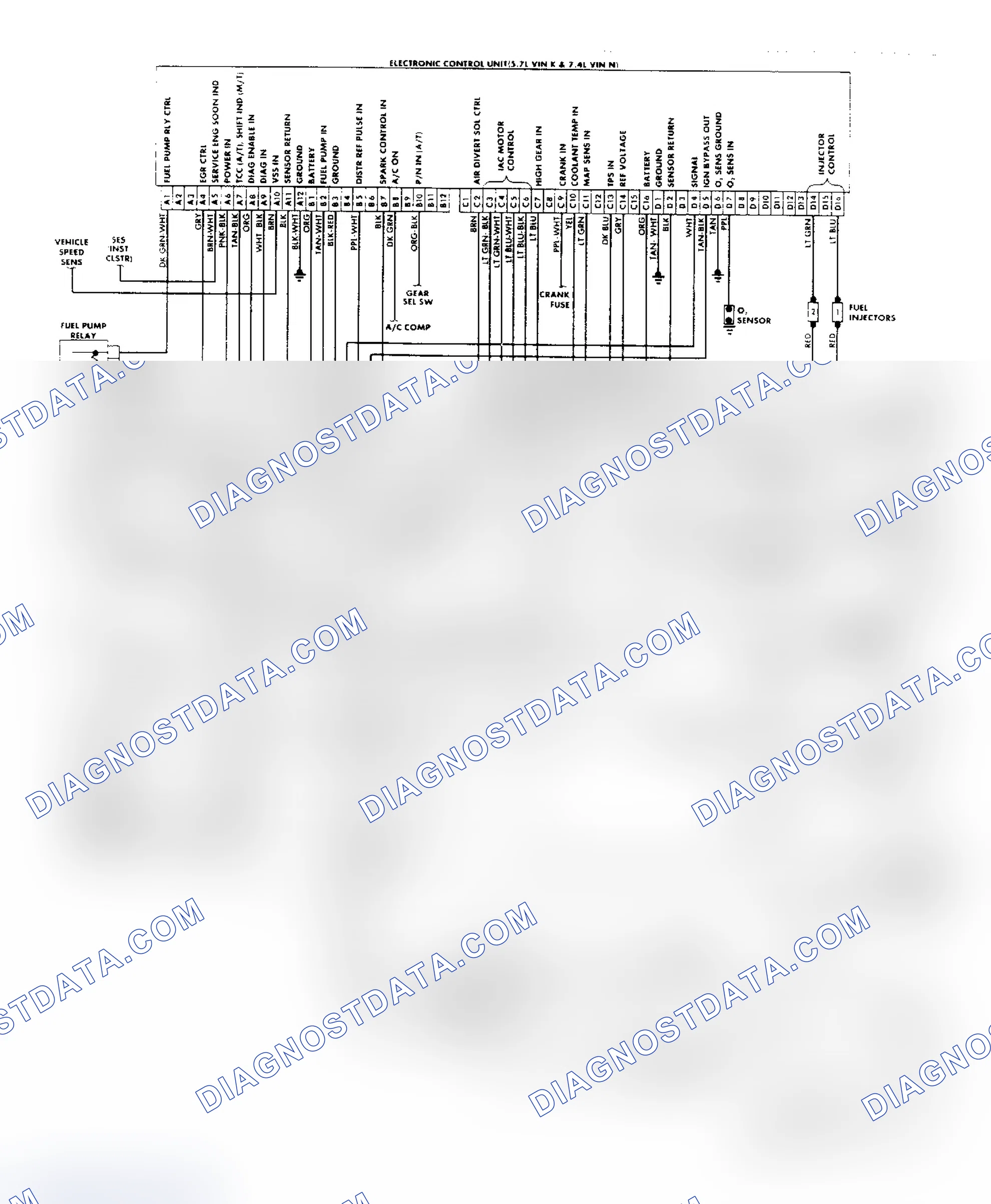Scheme 160: "R/V" Series (5.7L & 7.4L) Wiring Diagram