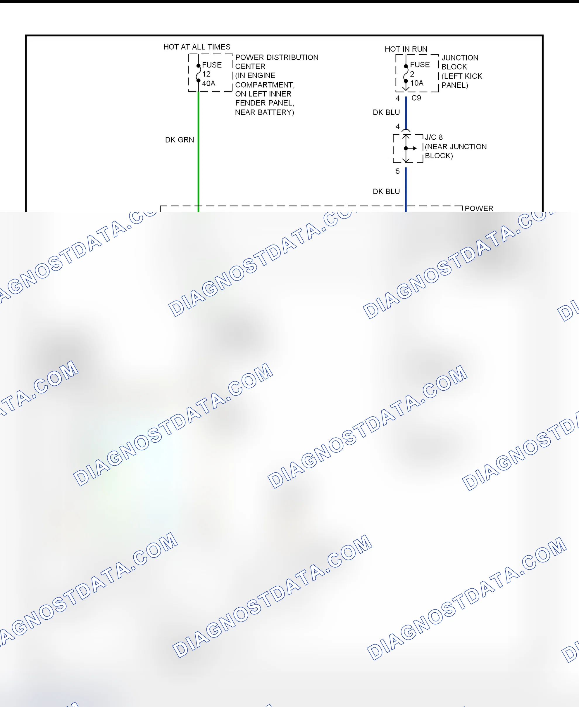 Fig. 19: Heater System Wiring Diagram (Ram Pickup)