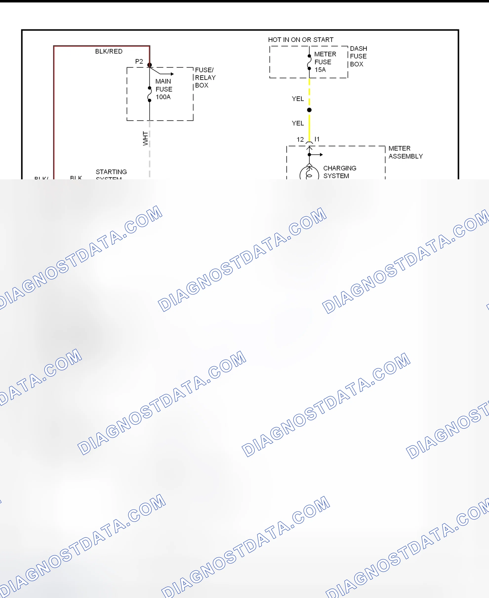 Scheme 1: Charging System Schematic (Amigo & Rodeo - 2.2L)