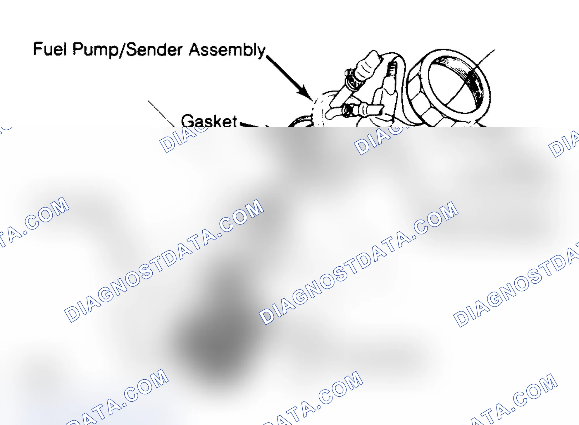 Scheme 30: Ford Electric Fuel Pump & Sender Assembly Assembly shown is for vehicles with 7.5L engines, assembly for 2.3L & 5.0L engines is similar.