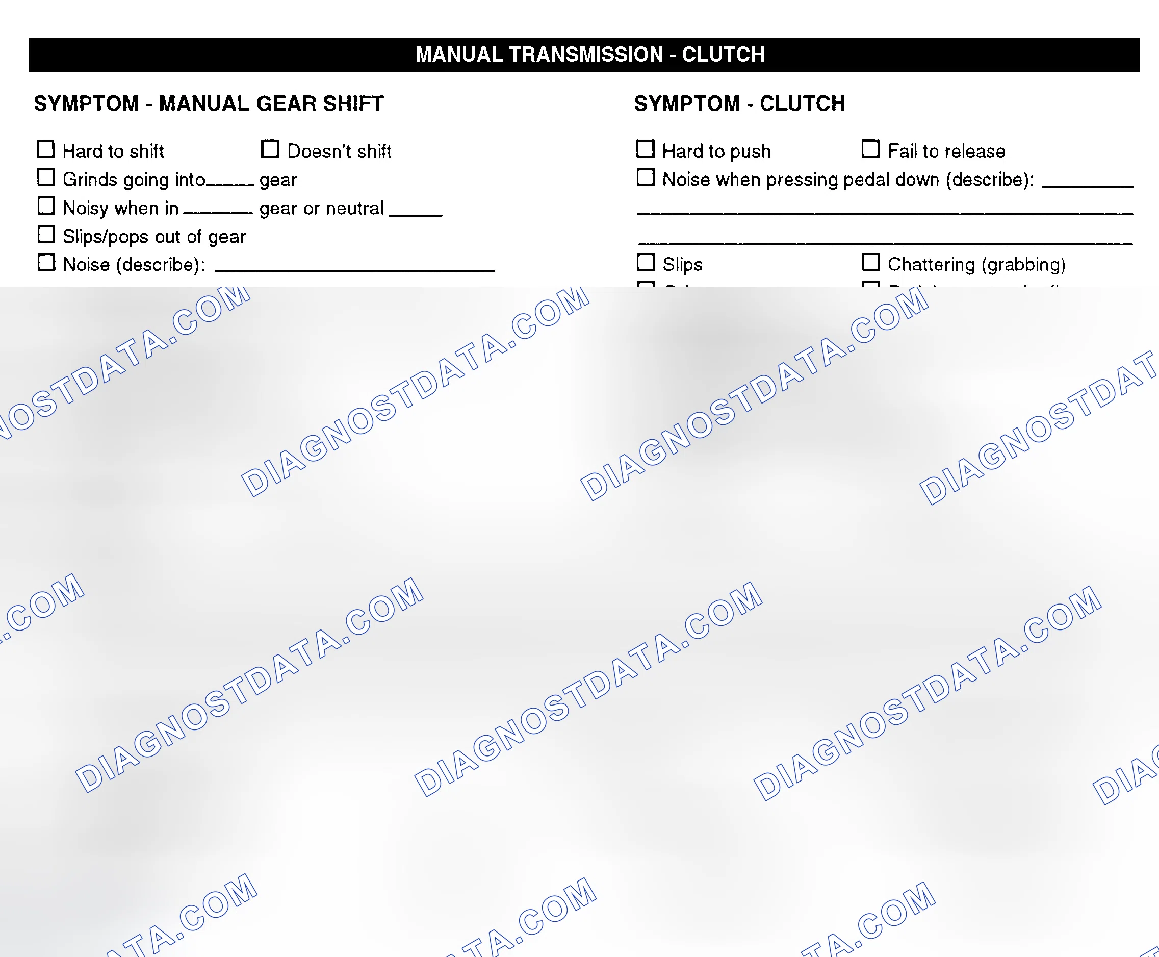Scheme 10: Manual Transmission & Clutch