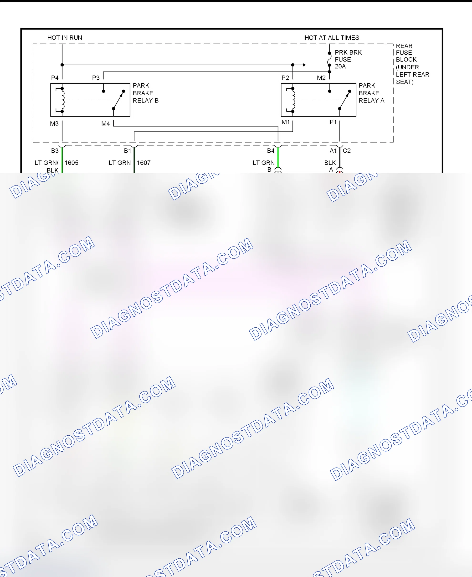 Scheme 65: Park Brake Release System Wiring Diagram (2001 Seville)