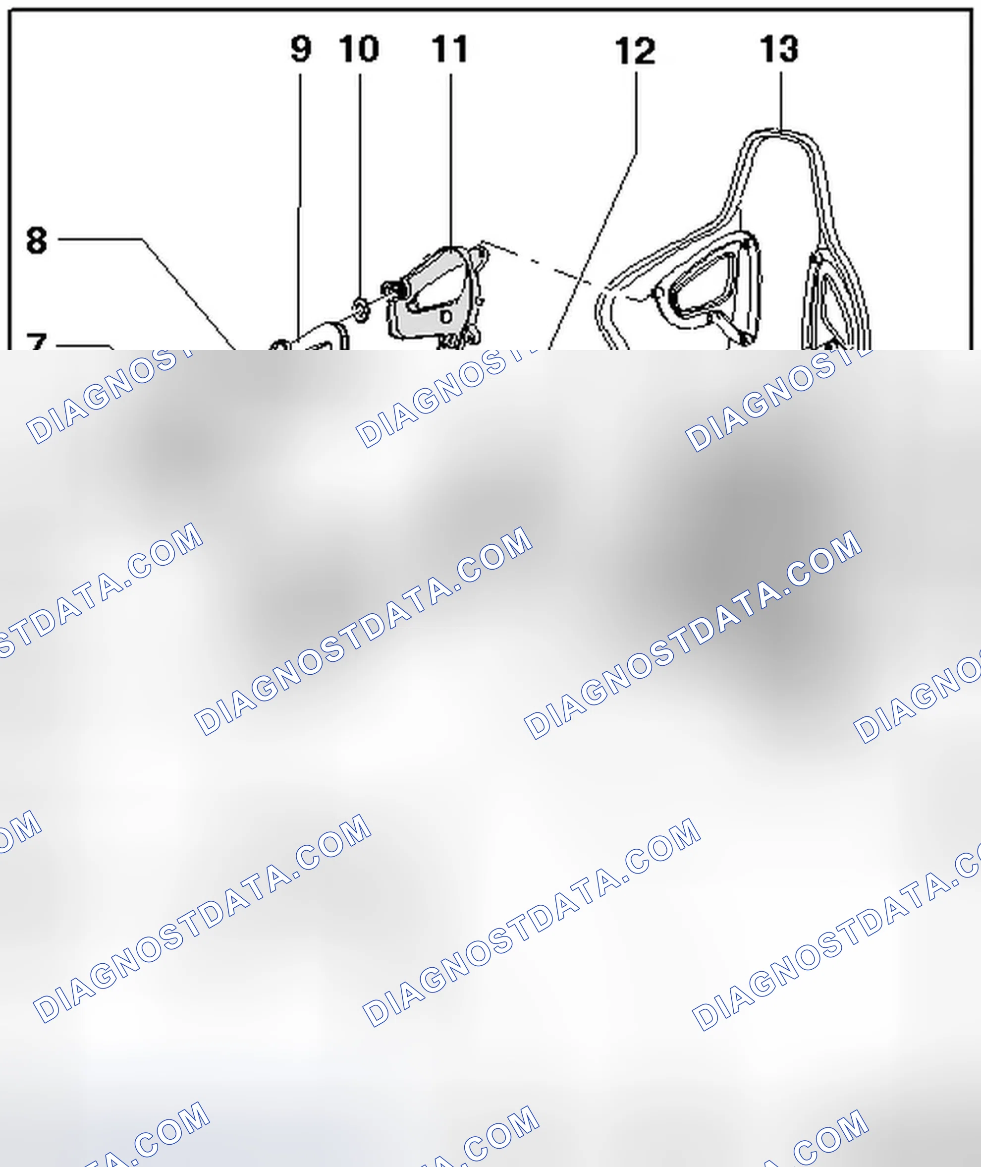 Scheme 42: BACKREST LOCK ACTUATING LINK COMPONENT OVERVIEW