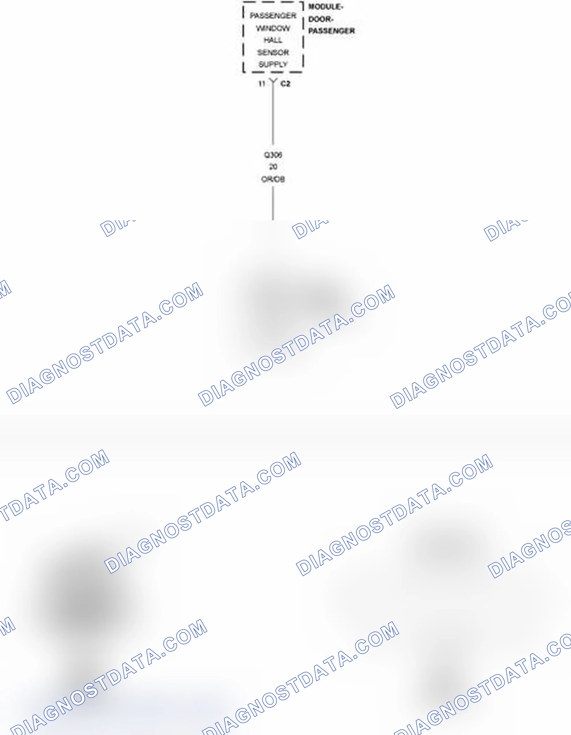 Scheme 338: B1863-PASSENGER WINDOW POSITION SENSOR POWER SUPPLY LOW