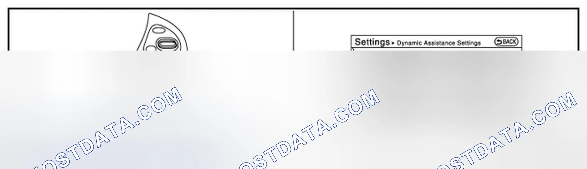 Scheme 153: LANE DEPARTURE PREVENTION (LDP) SYSTEM: Switch Name and Function