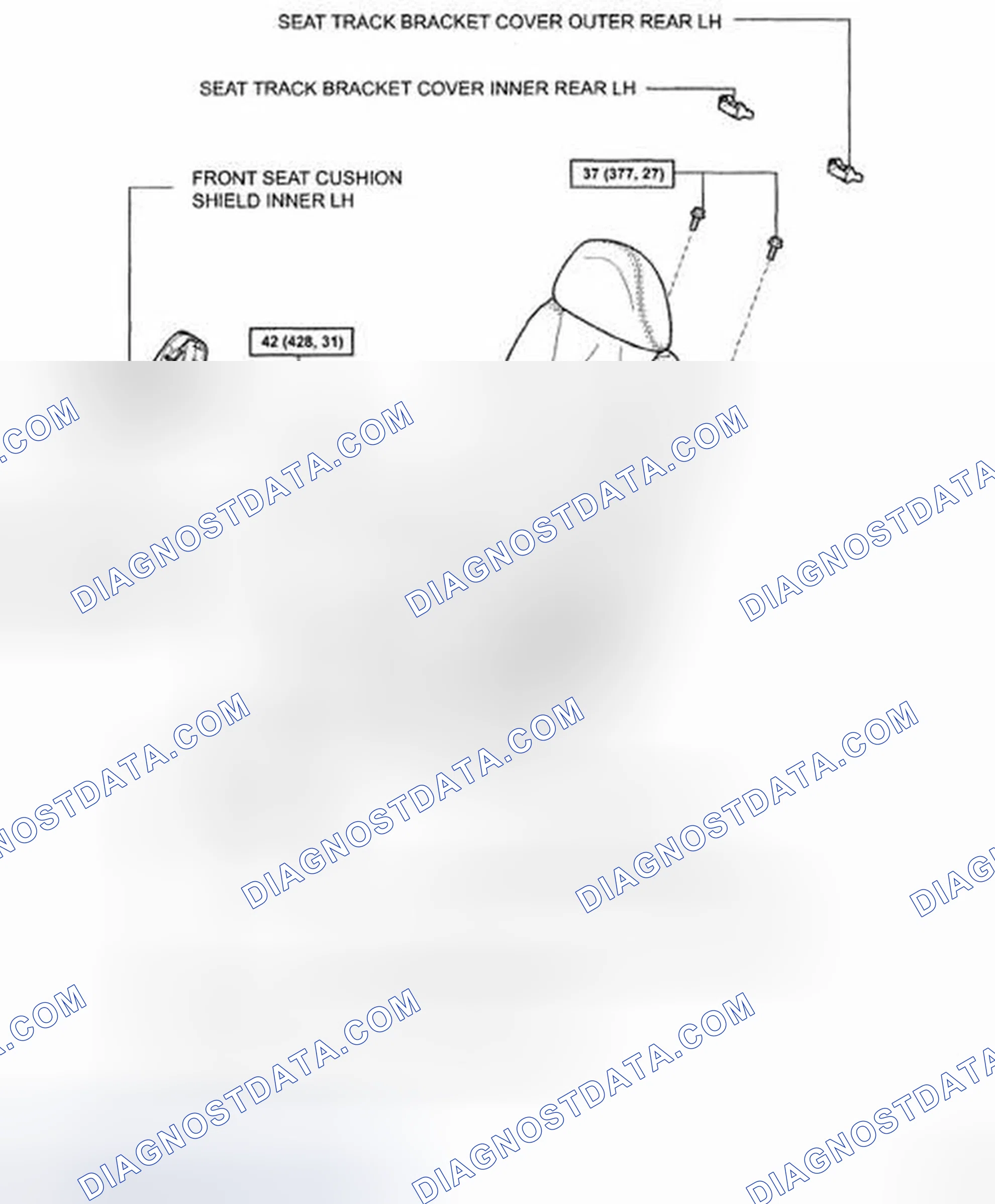 Scheme 8: Identifying Front Seat Inner Belt Assembly Components With Torque Specifications