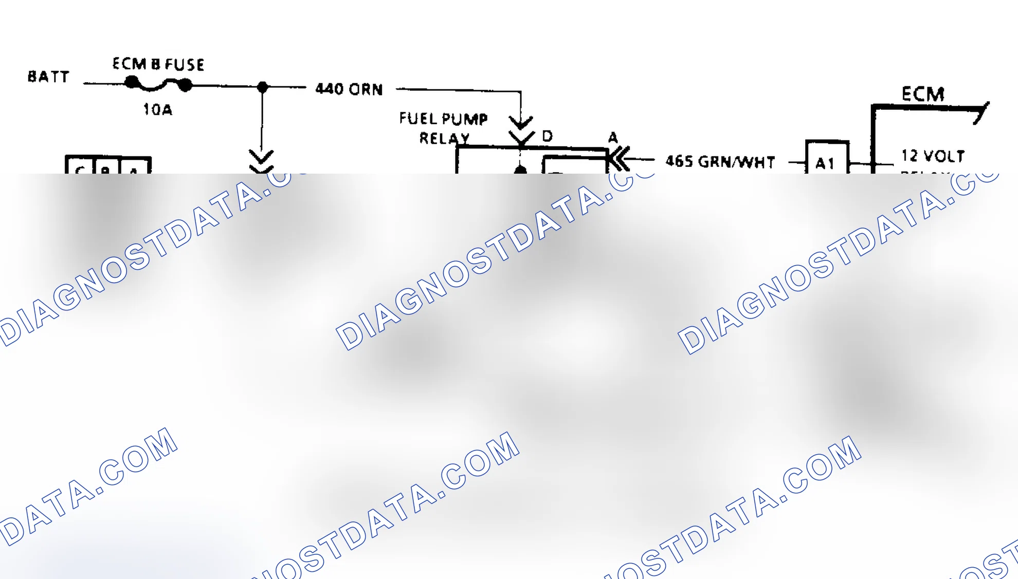 Scheme 84: Code 54, Fuel Pump Schematic (Astro, Safari & "S/T" Series)