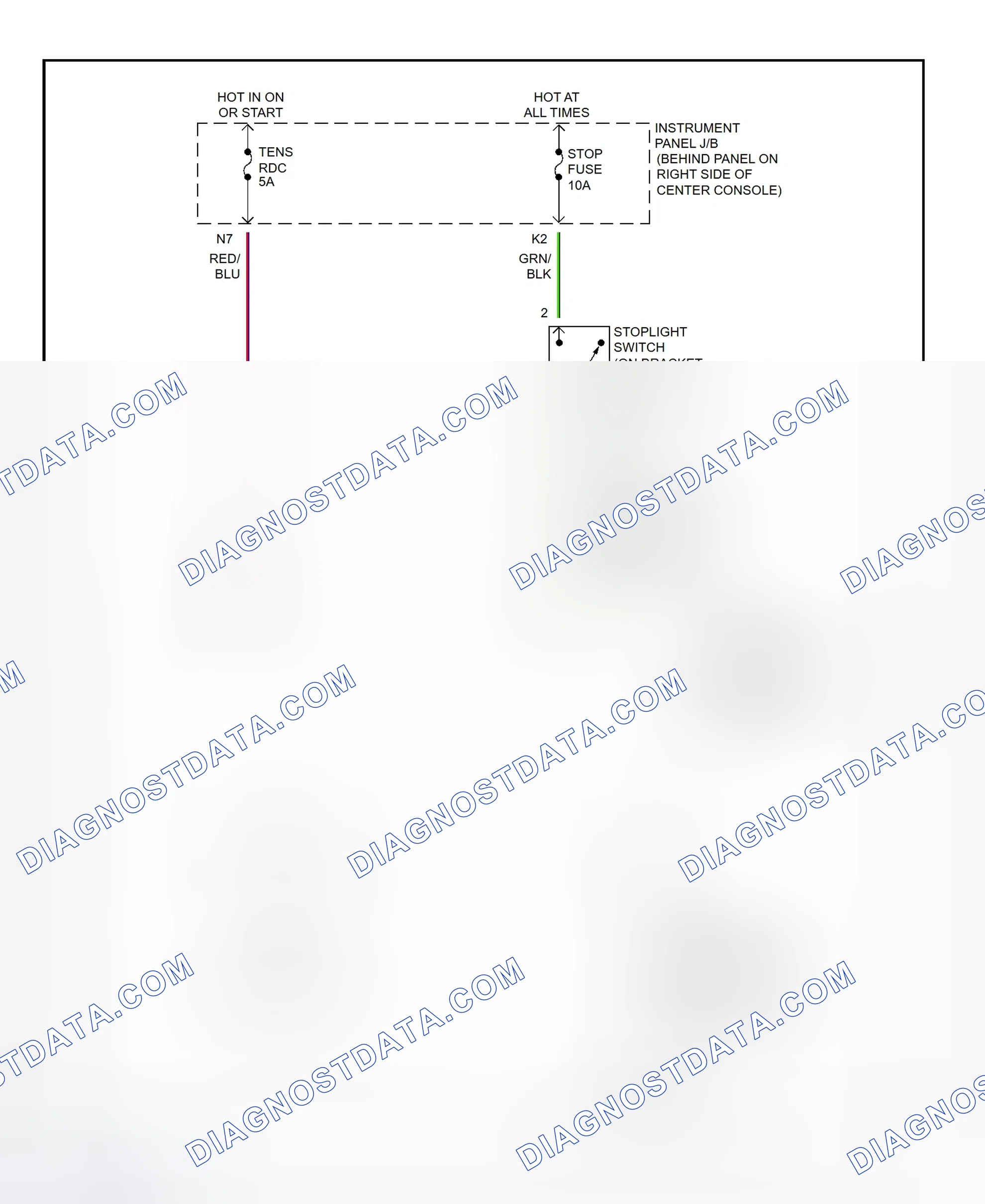 Scheme 297: Shift Interlock System Wiring Diagram (2002 - Toyota Celica)