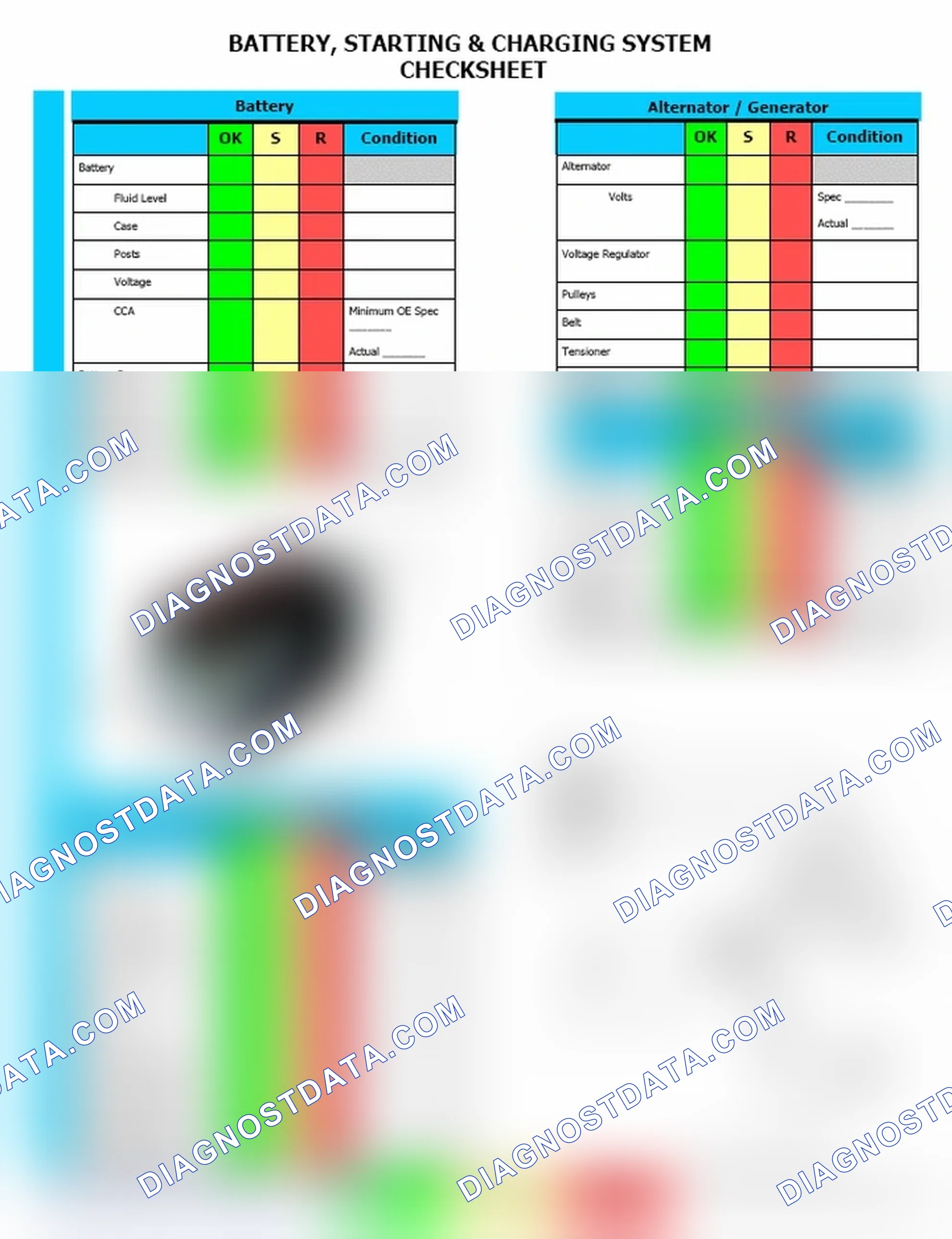 Scheme 4: Battery, Starting & Charging System Checksheet (2 Of 2)
