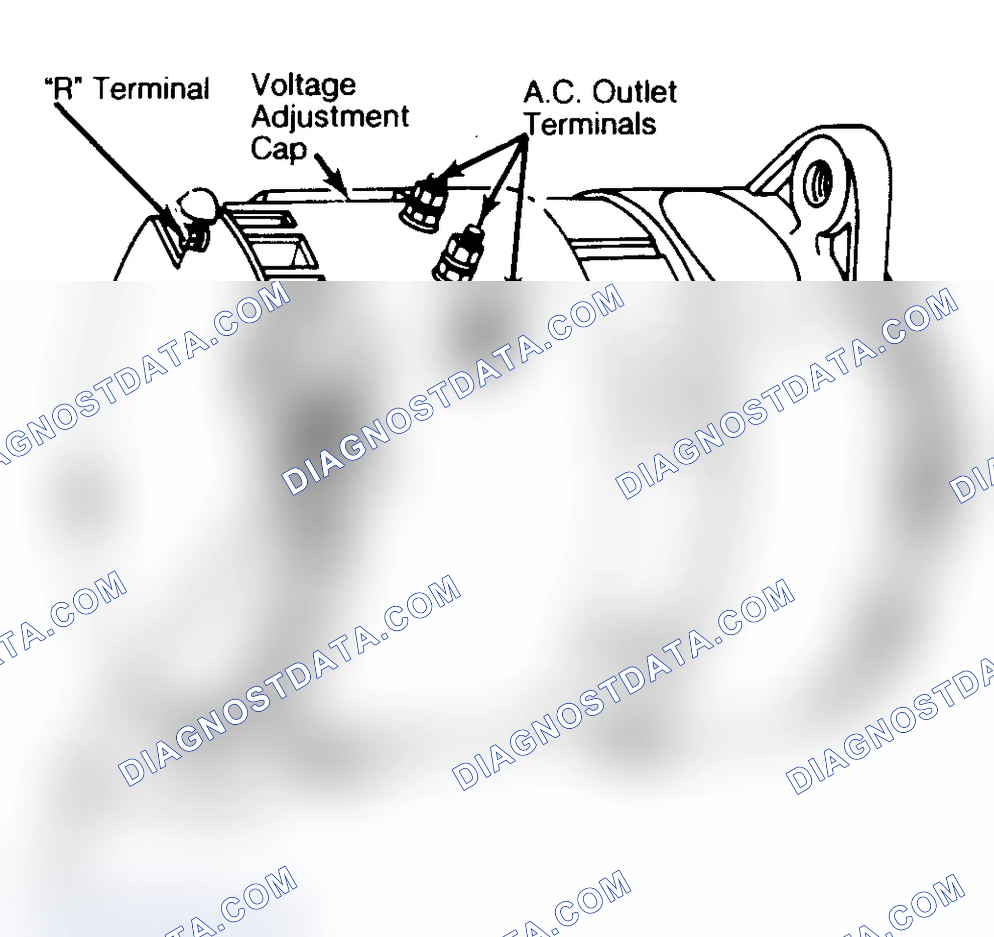 Scheme 6: Identification of Delcotron Terminal Locations For 27SI heavy-duty alternator only.