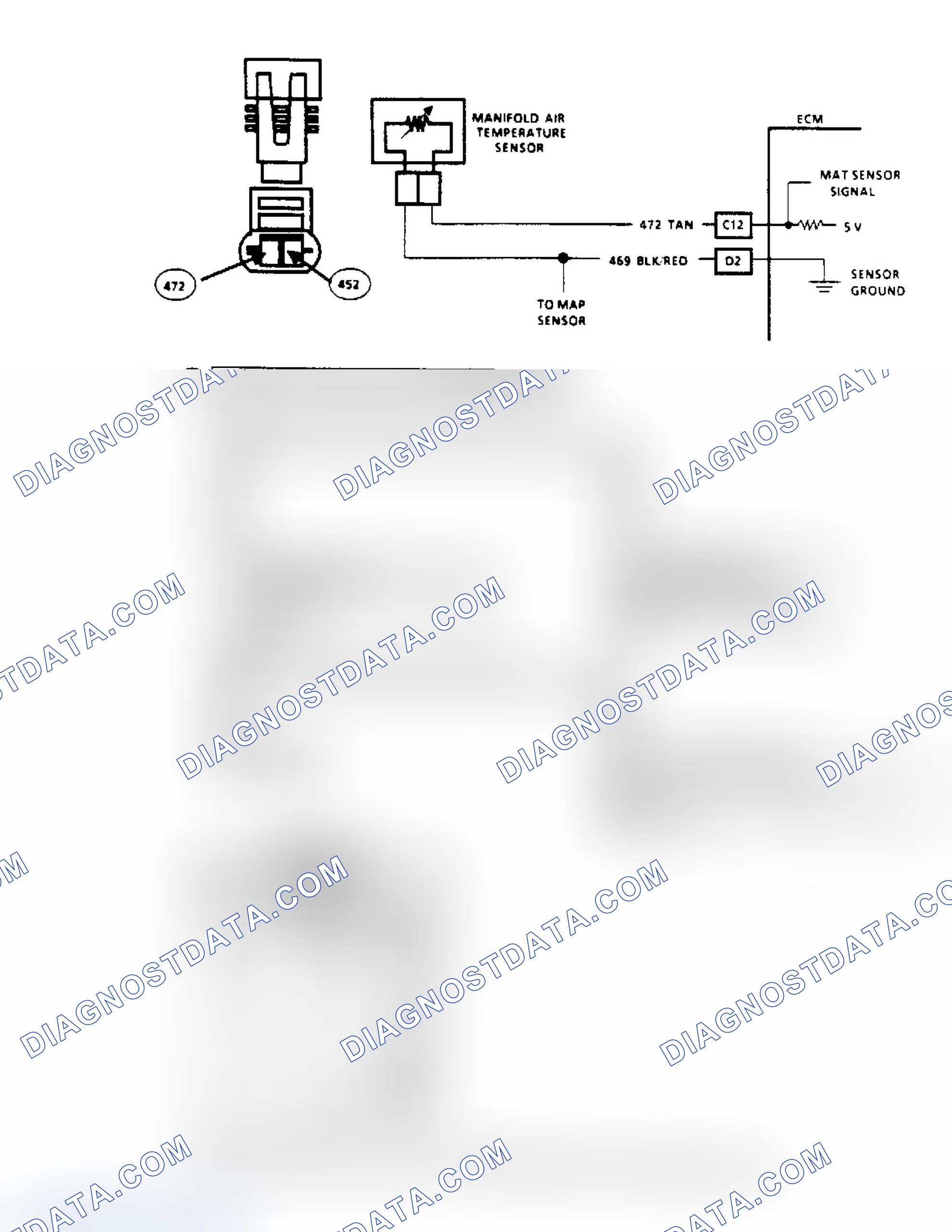 Scheme 59: Code 25, MAT Sensor Voltage Low (2.5L Engine) Flow Chart & Schematic