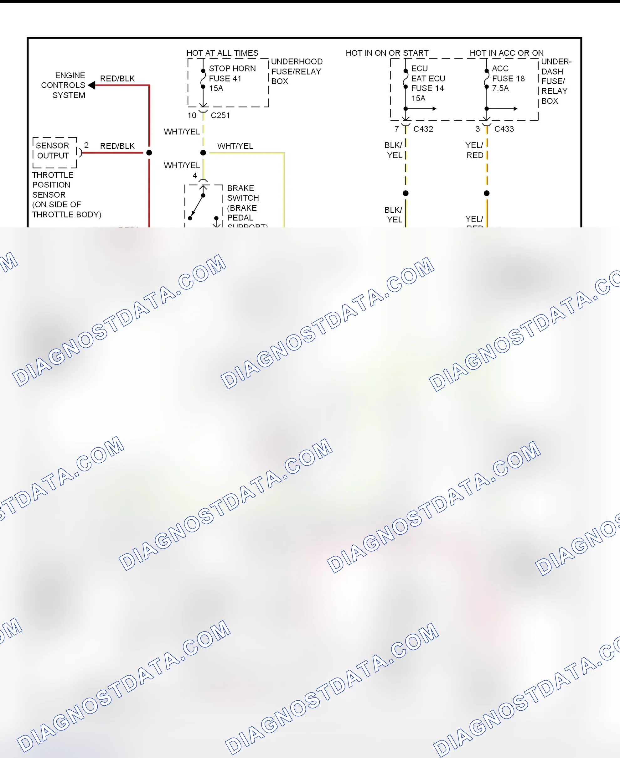 Scheme 50: Shift & Key Interlock System Wiring Schematic (1997-98 Honda Prelude)